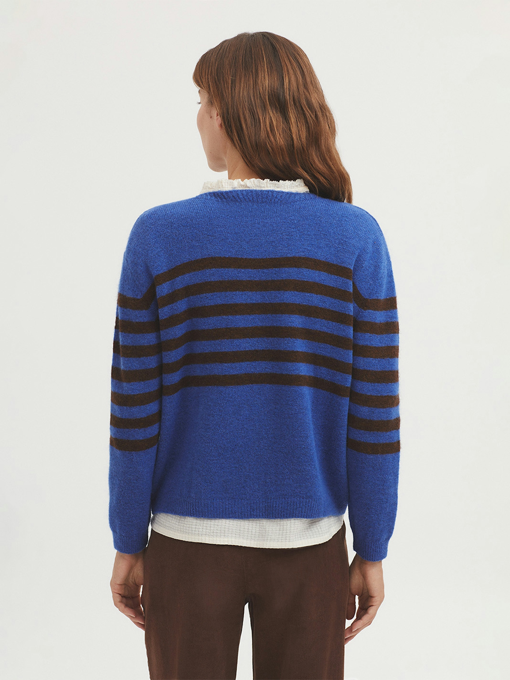 Two-tone striped jumper