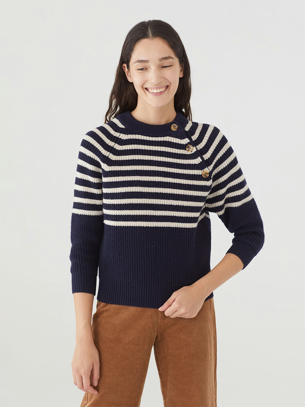 Ribbed striped sweater
