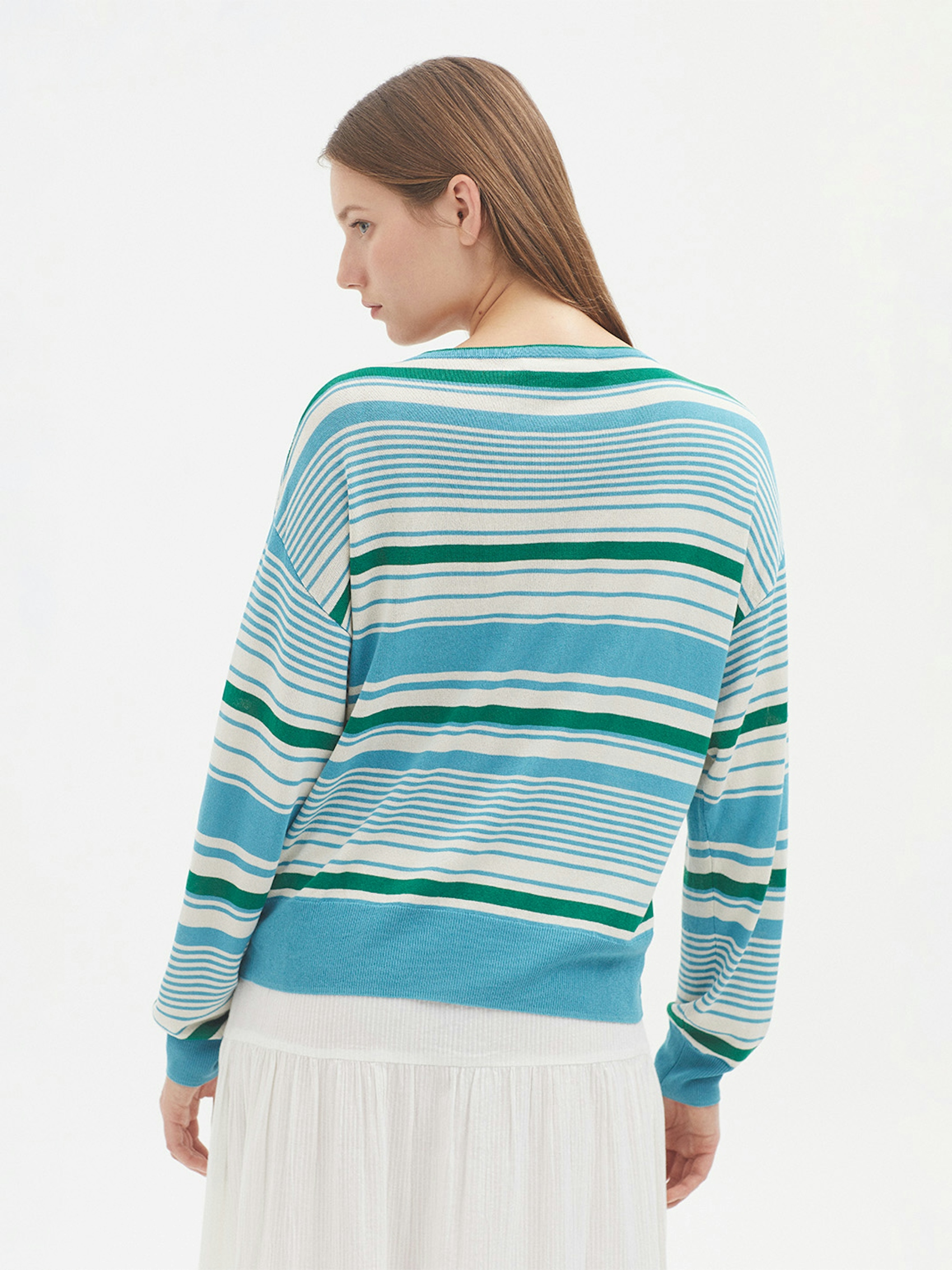Pull rayé col bateau