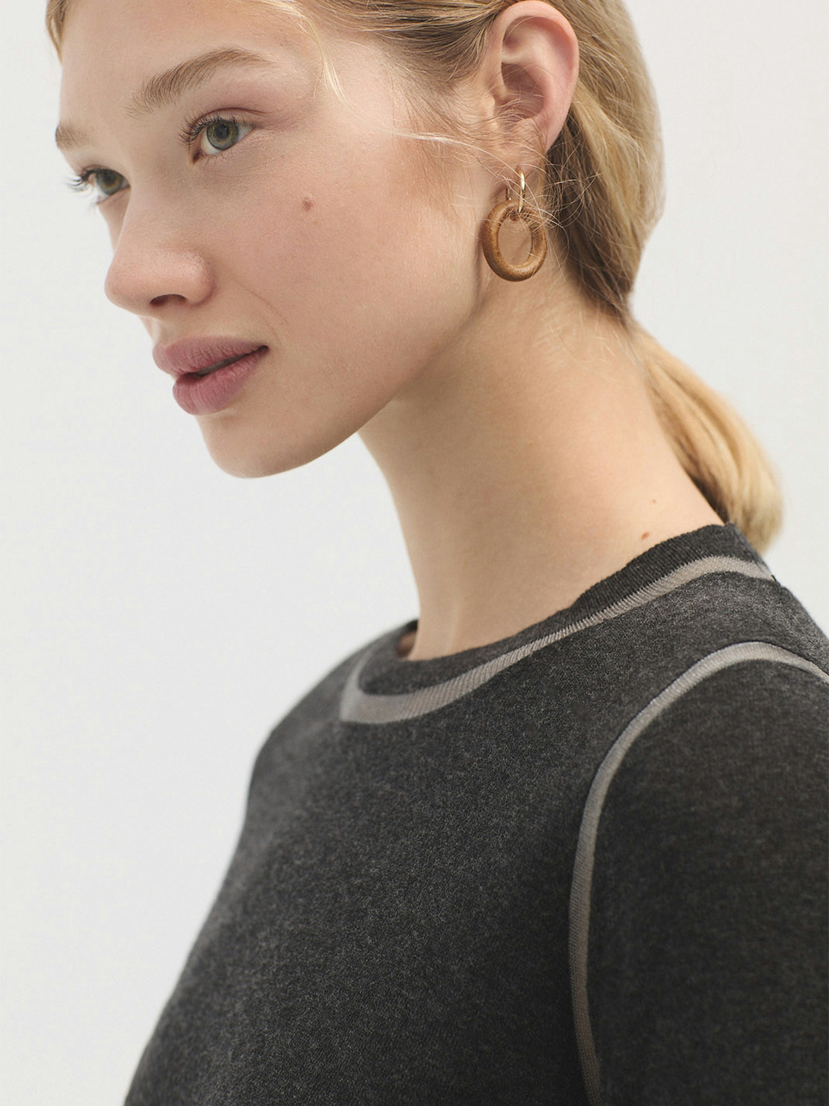 Jumper with sheer detailing