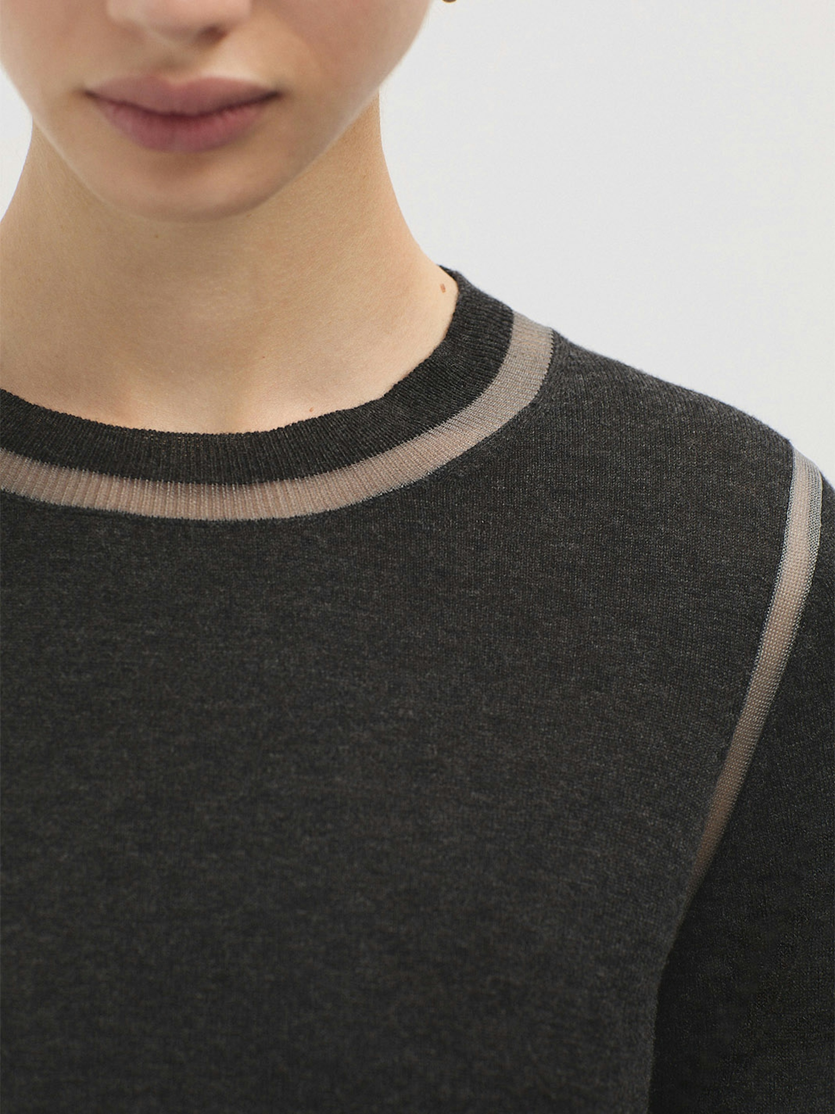 Jumper with sheer detailing