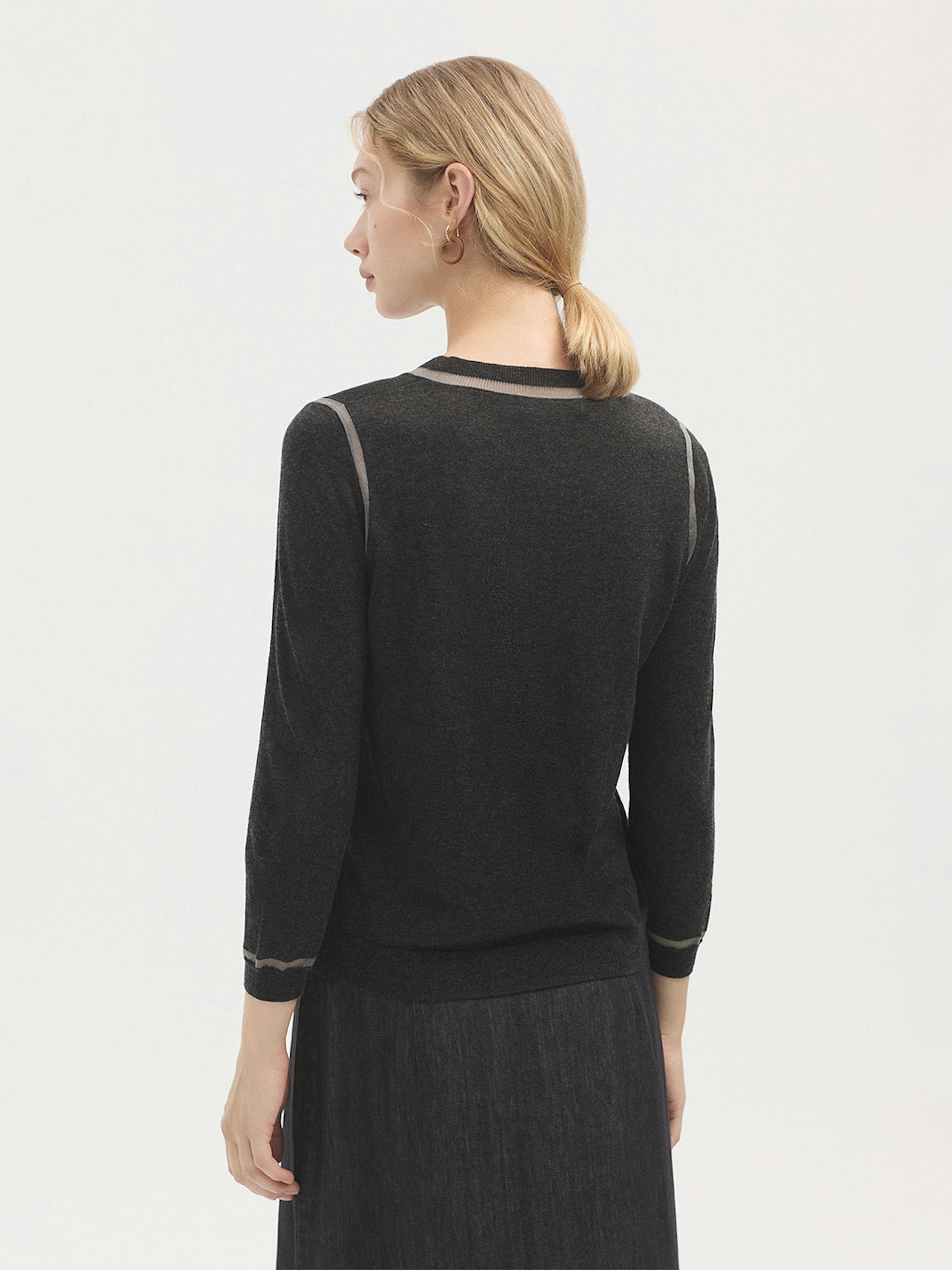 Jumper with sheer detailing