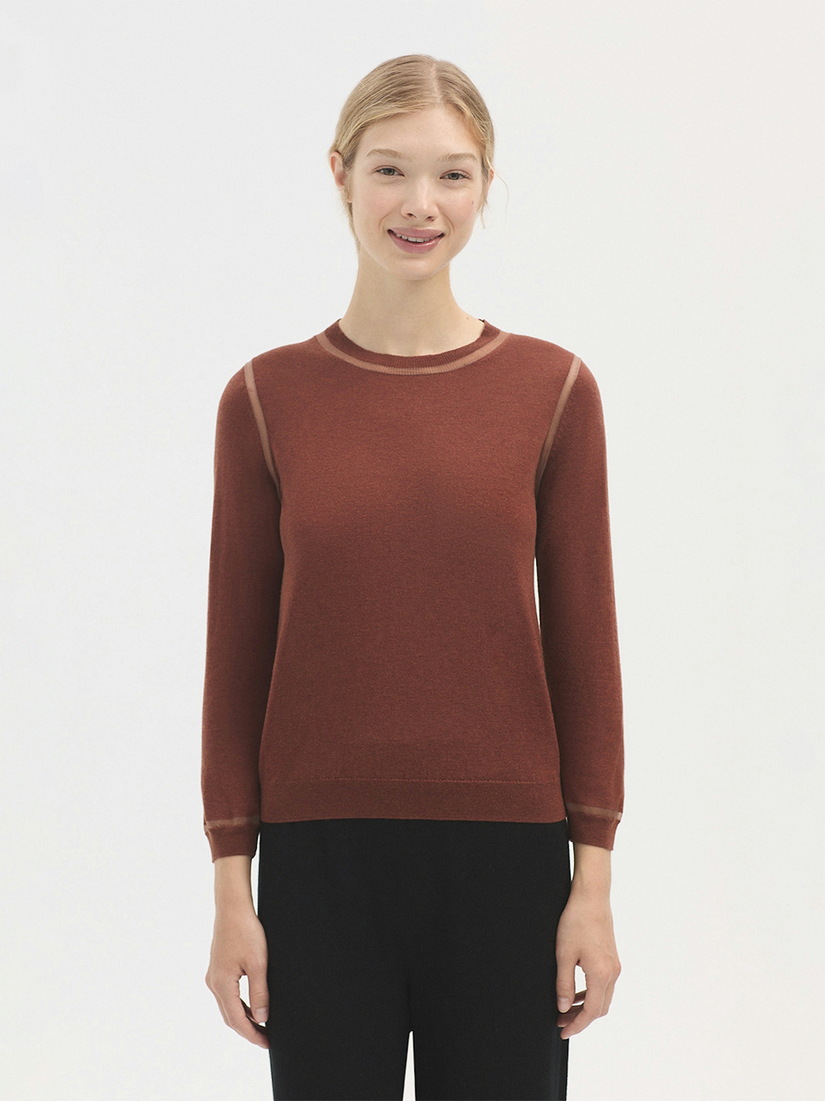 Jumper with sheer detailing