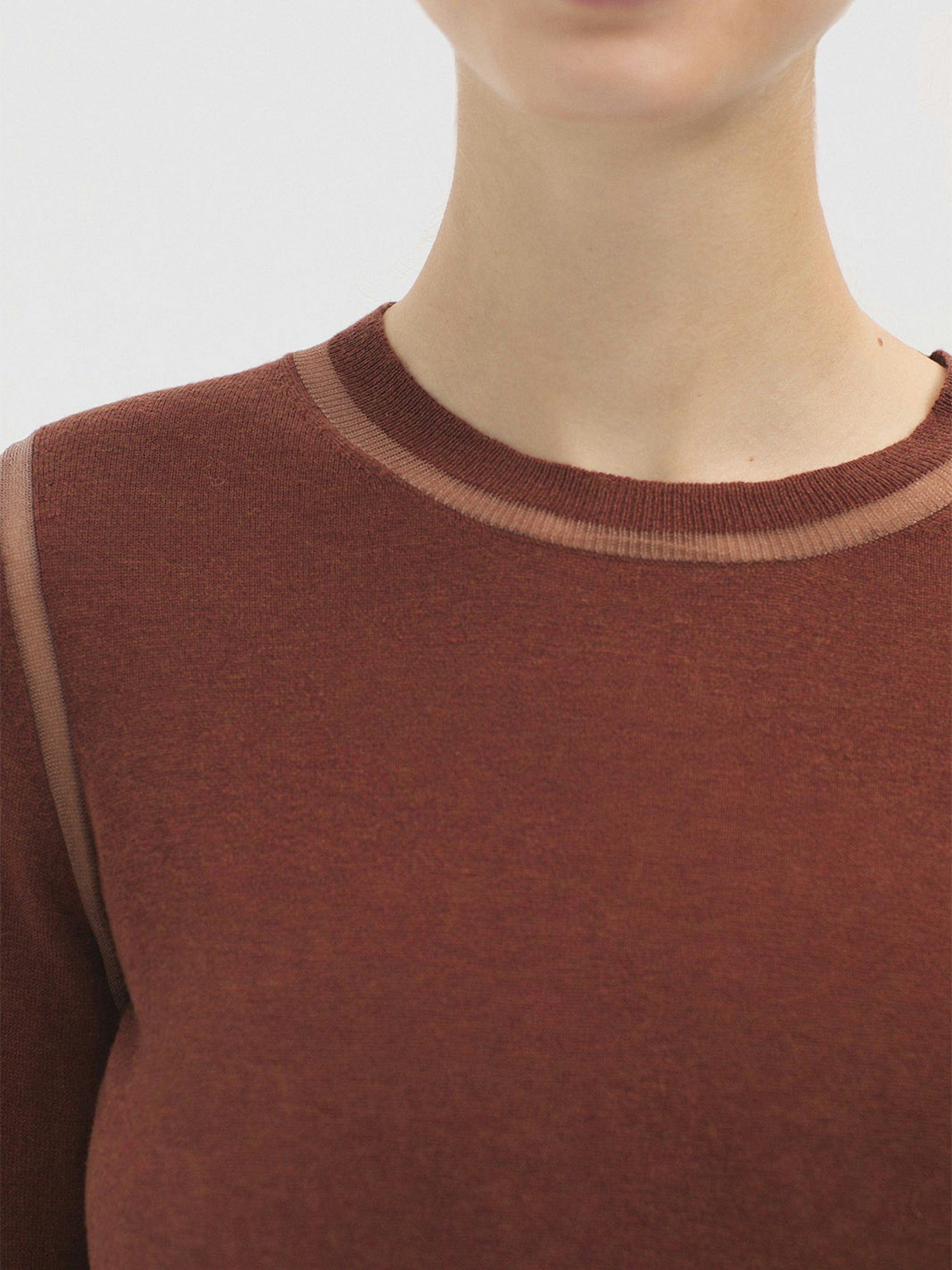 Jumper with sheer detailing