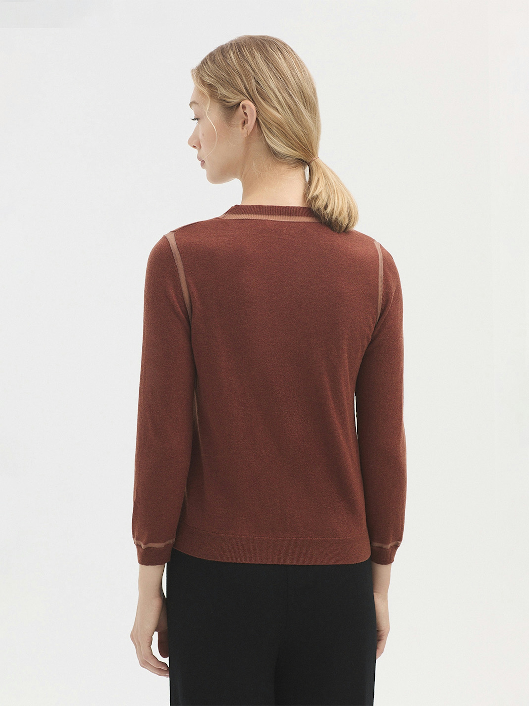 Jumper with sheer detailing