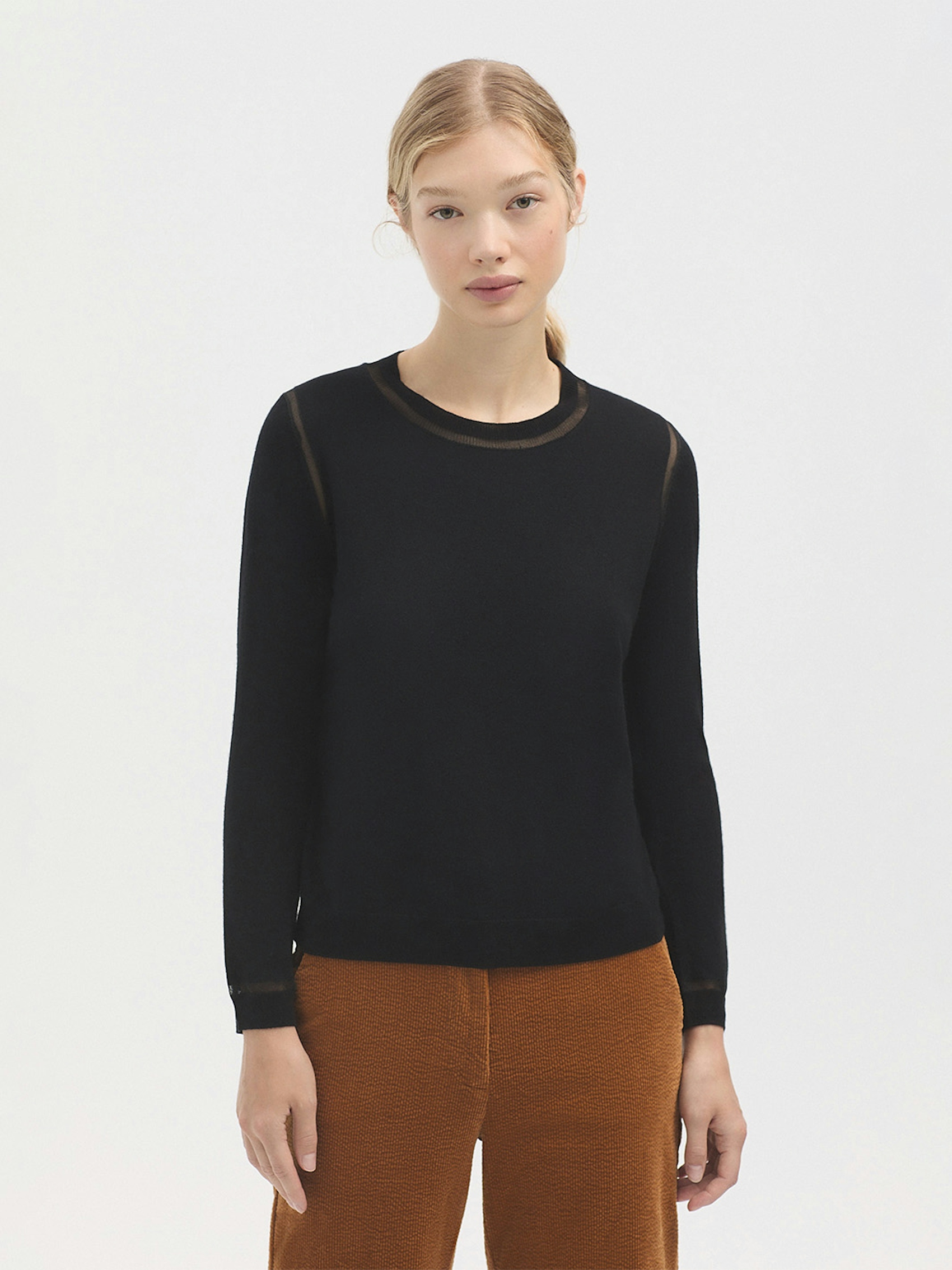 Jumper with sheer detailing
