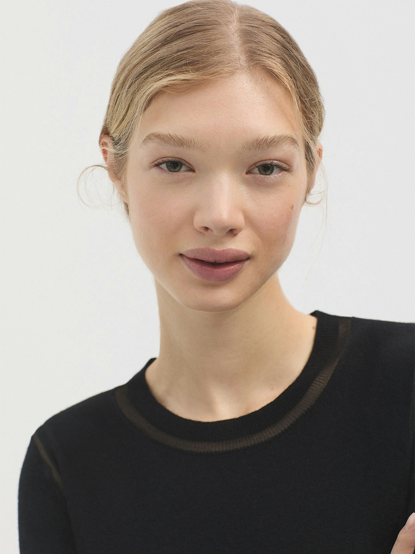 Jumper with sheer detailing