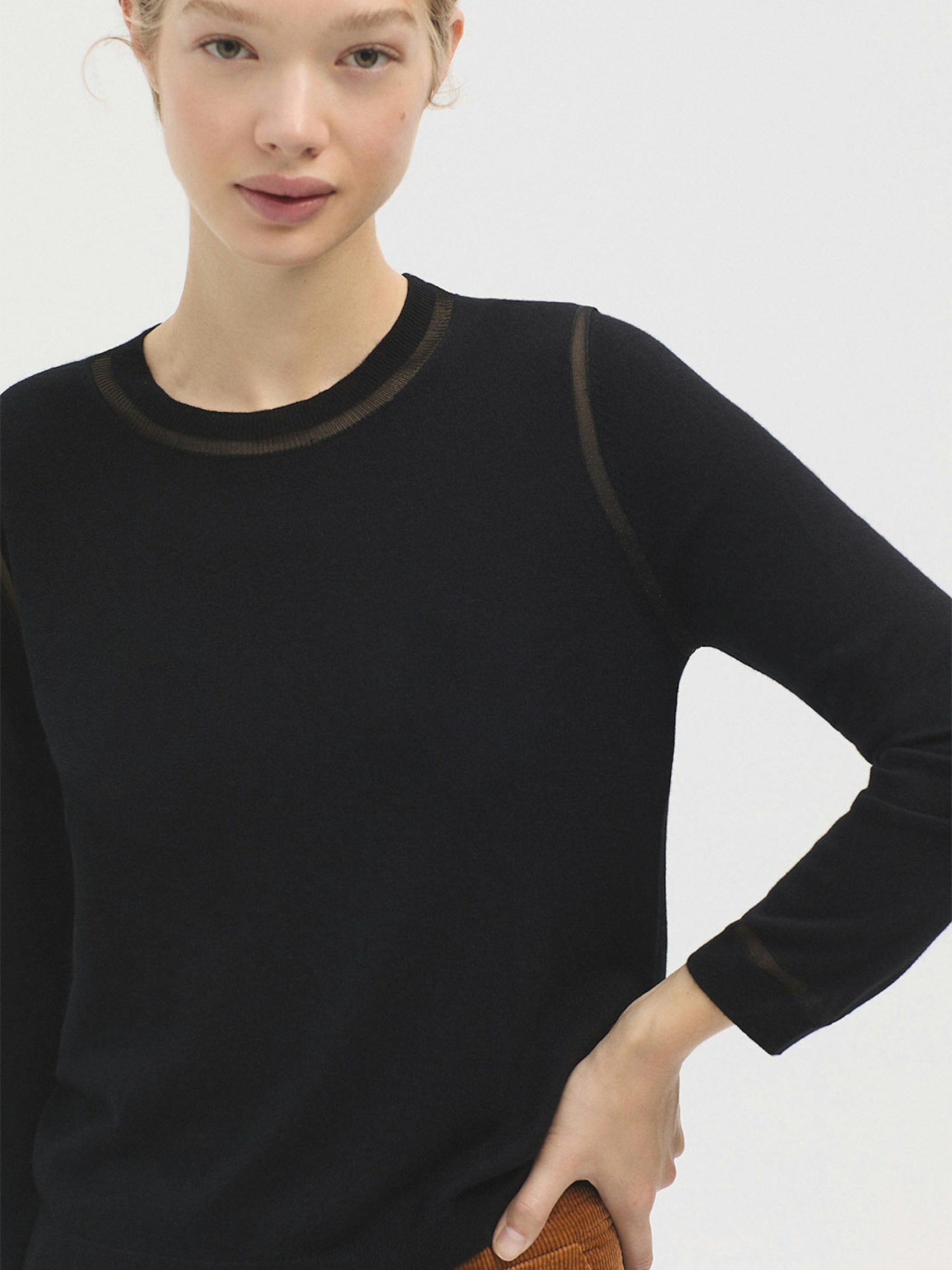 Jumper with sheer detailing