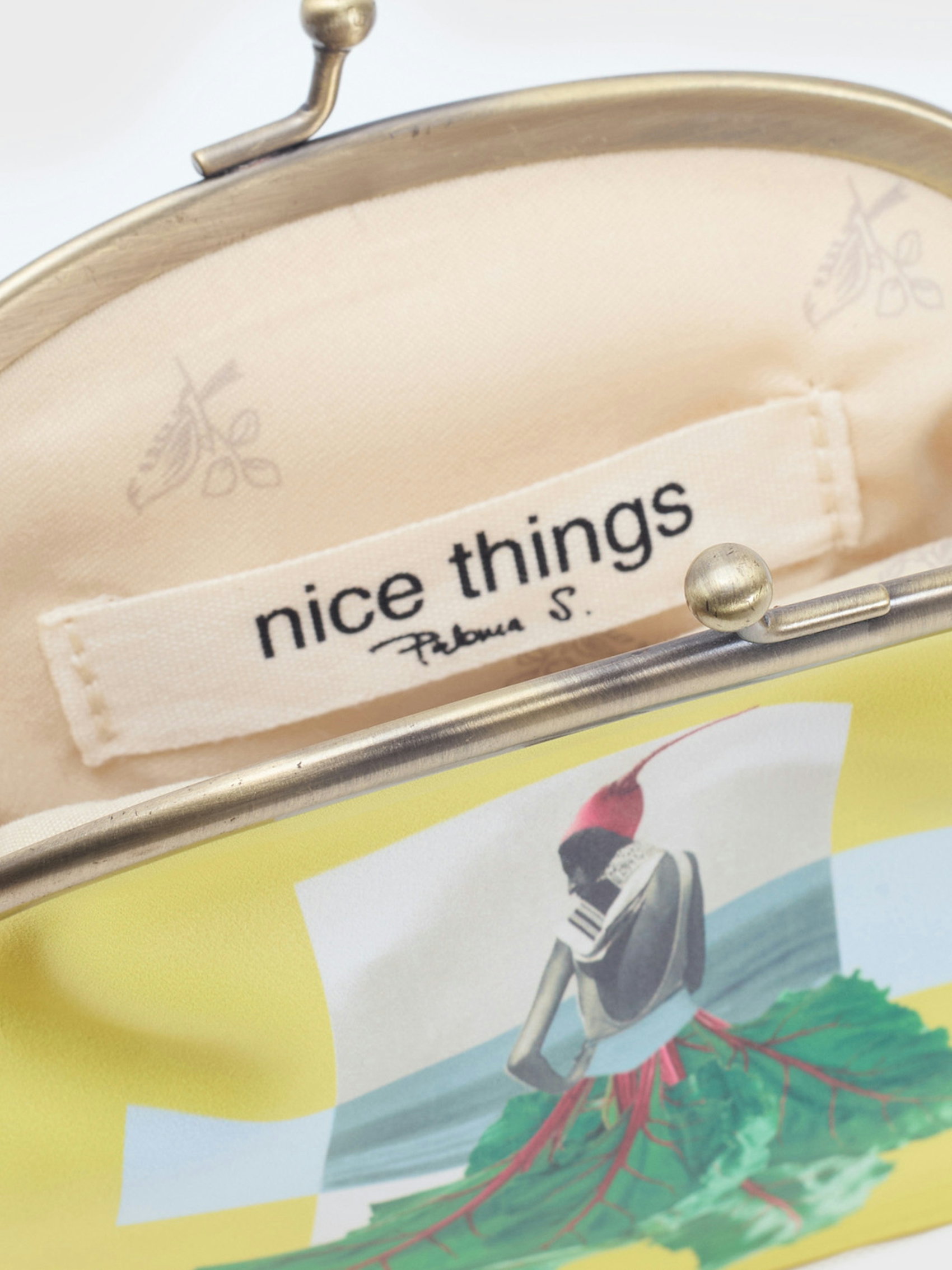 Printed cliptop coin purse