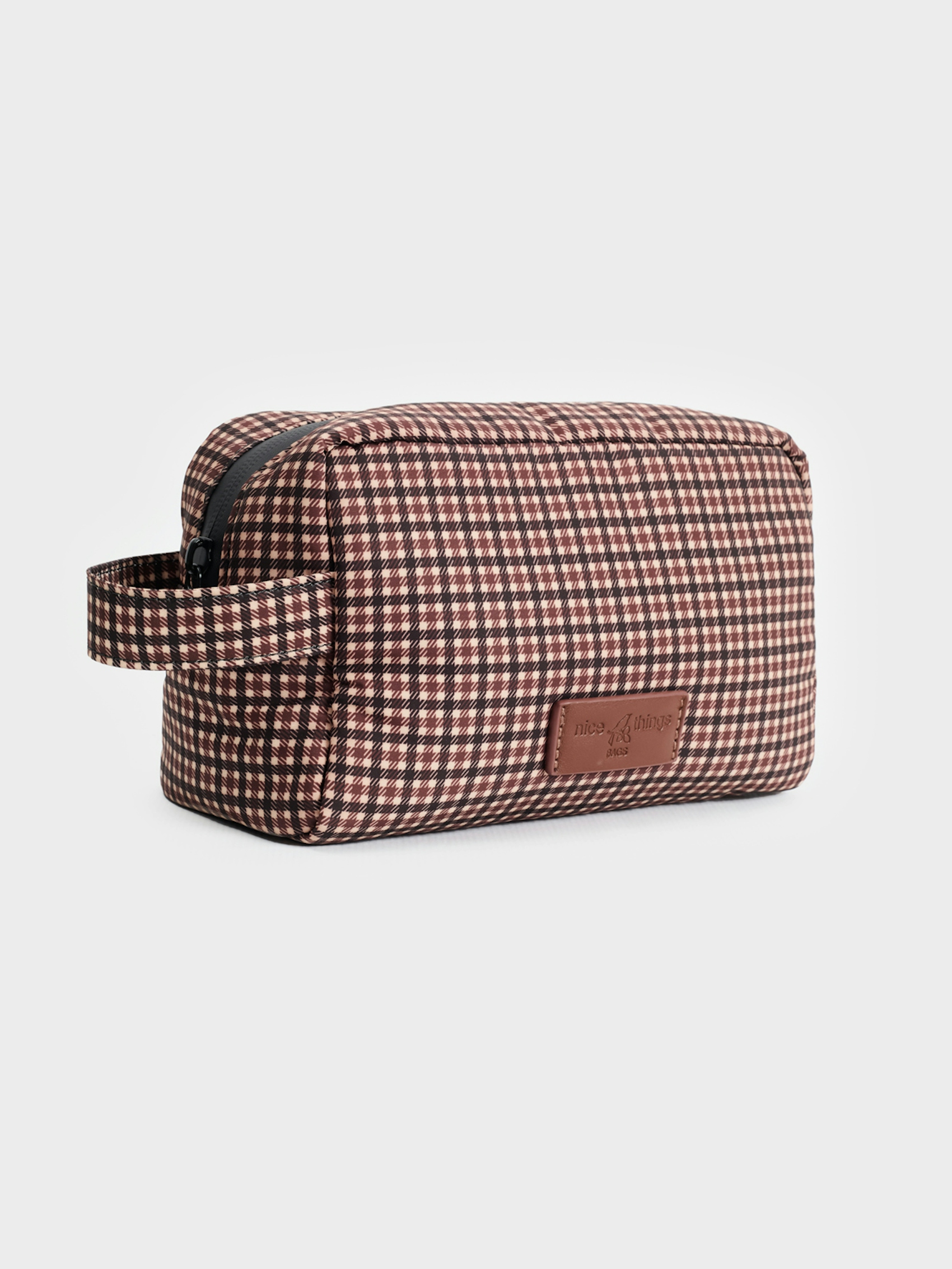 Printed nylon toiletry bag
