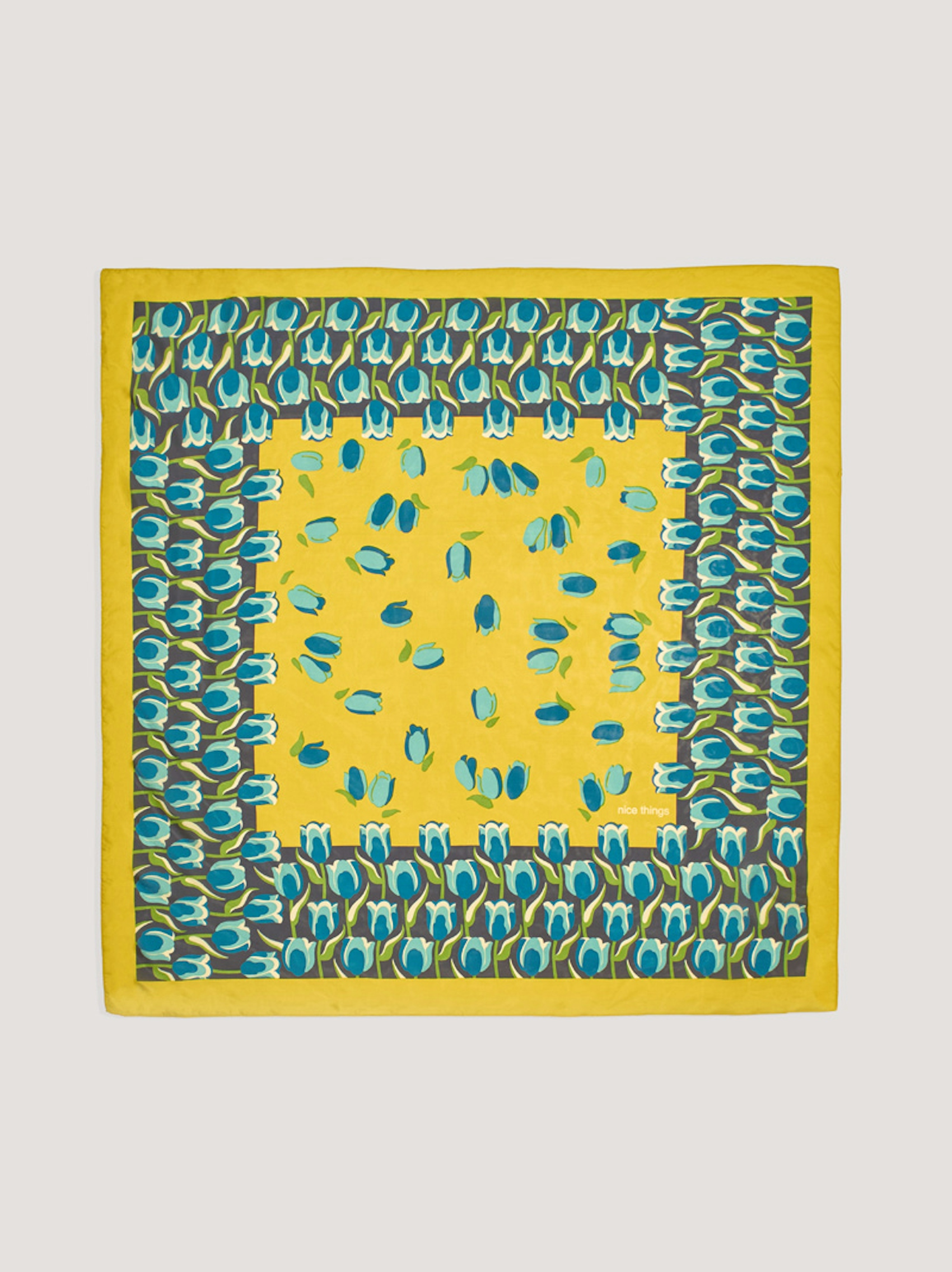 Foulard en soie Tulips Garden