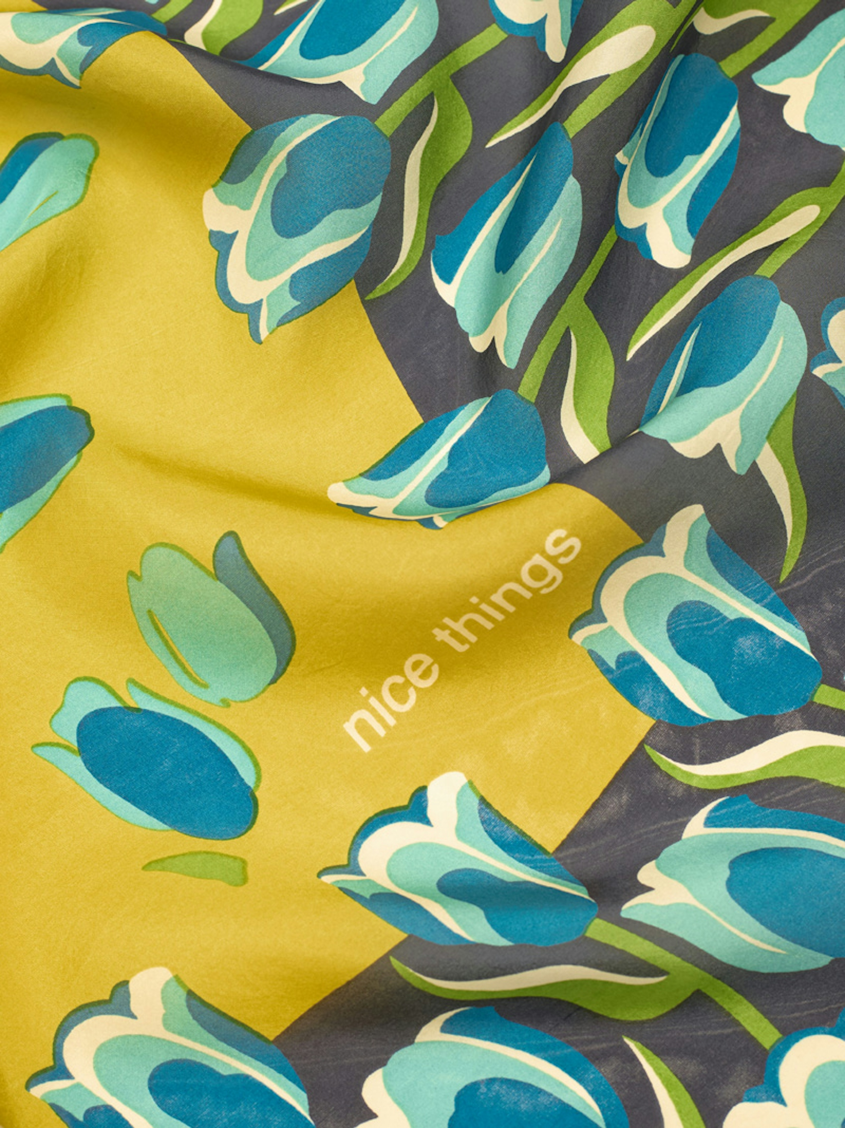 Foulard en soie Tulips Garden