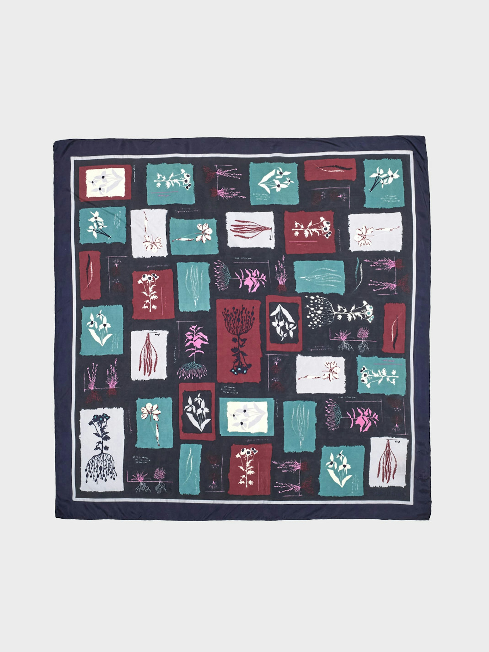 Herbarium silk scarf