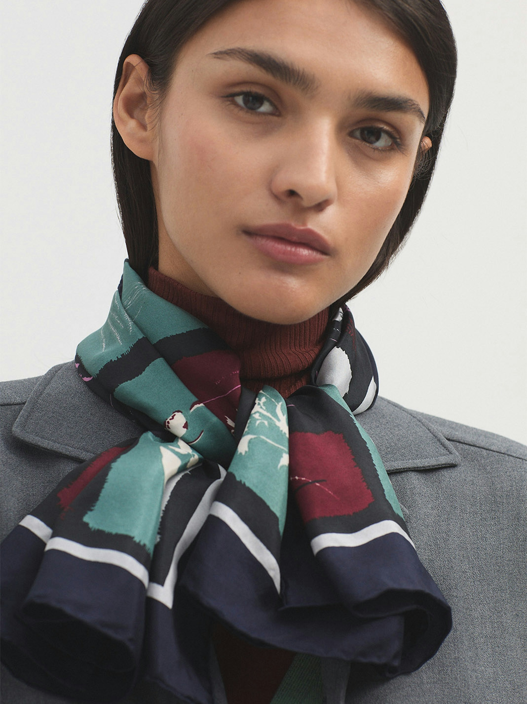 Herbarium silk scarf
