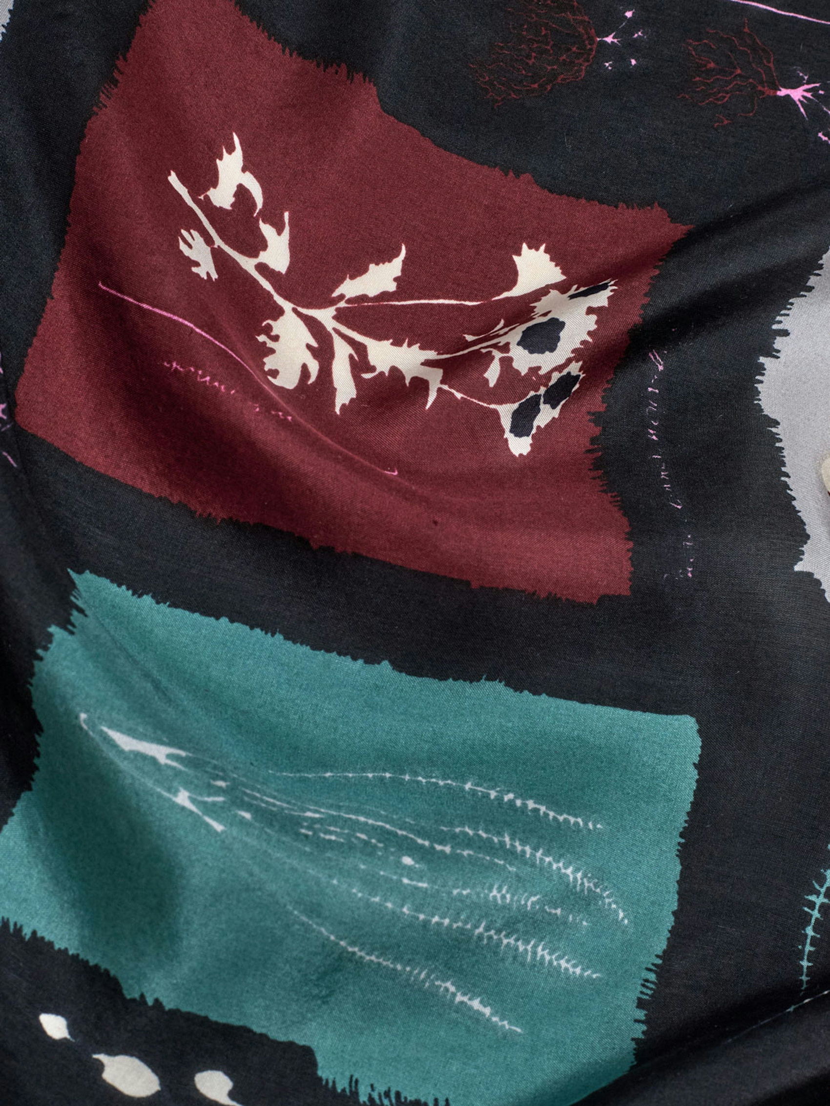 Herbarium silk scarf