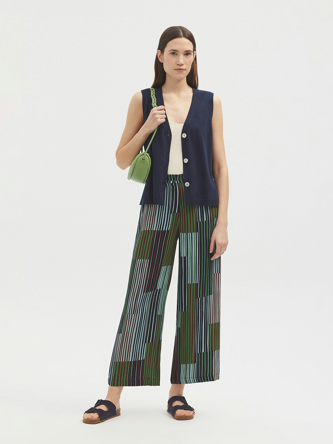 Striped Patch trousers