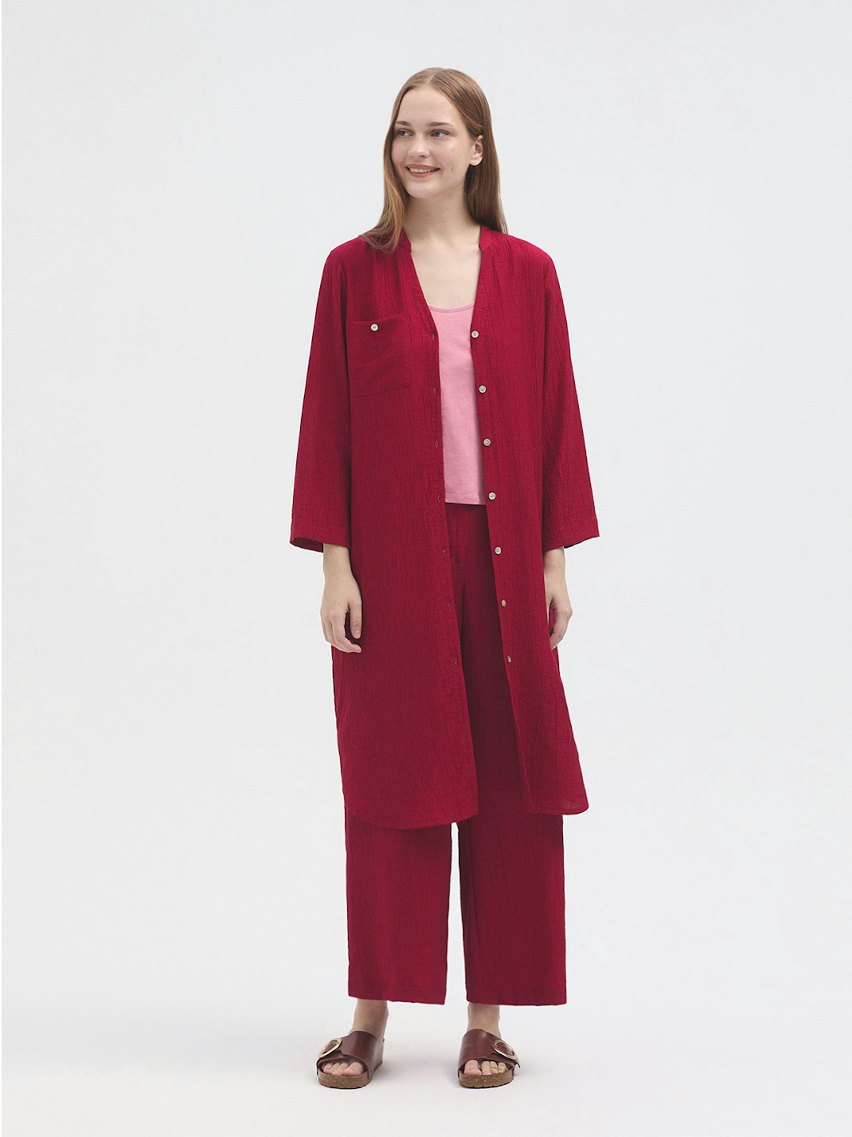 Pantalón arrugado viscosa