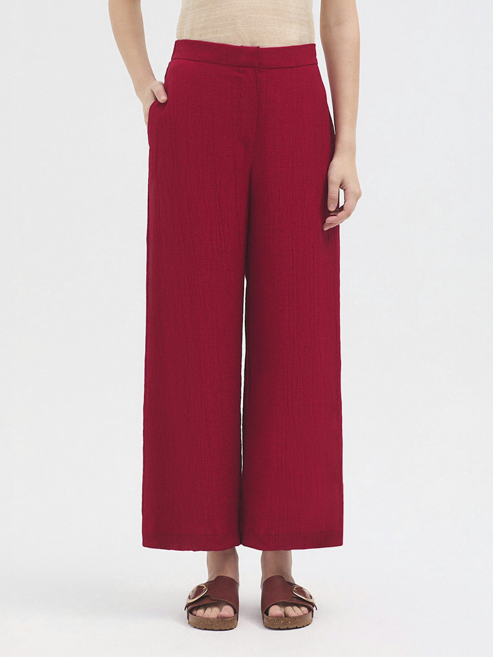 Pantalón arrugado viscosa