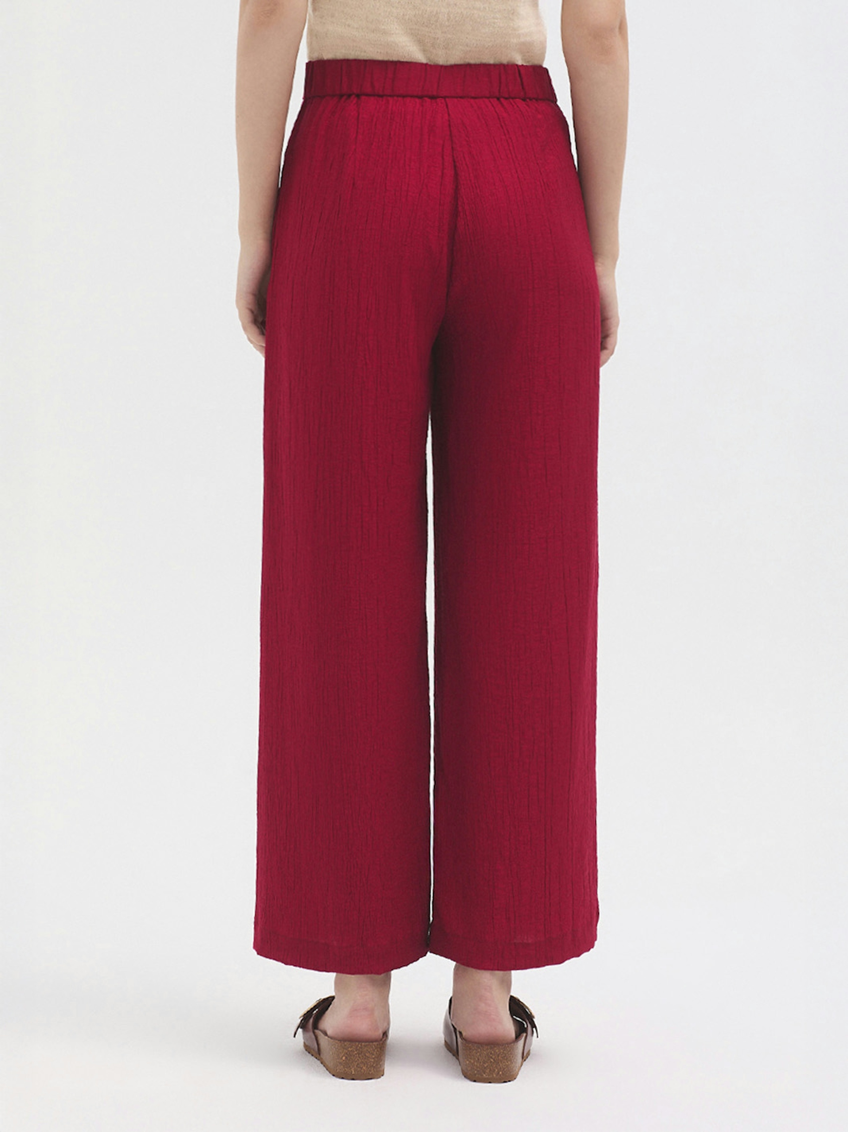 Pantalón arrugado viscosa
