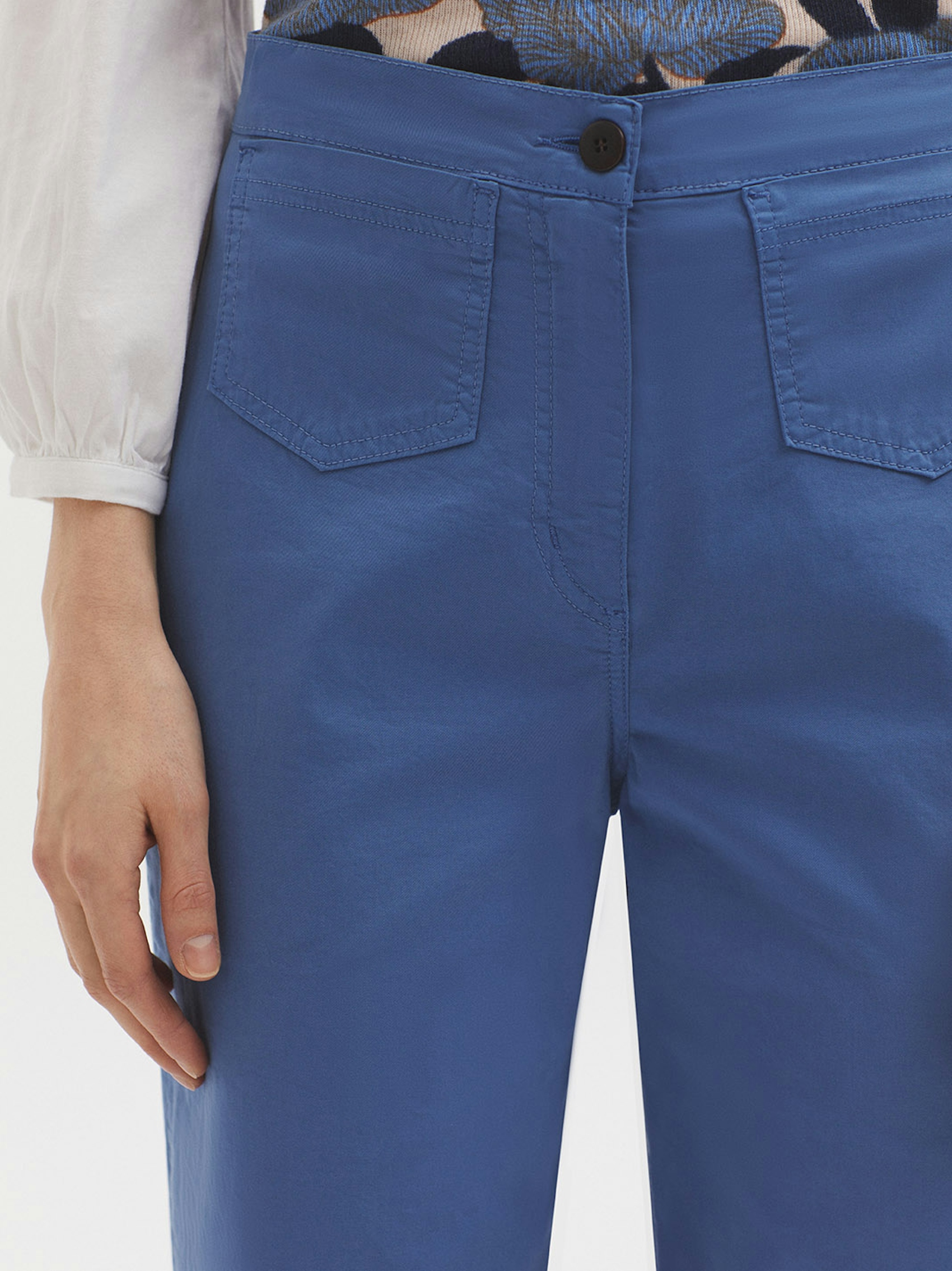 Pantalon poches satin