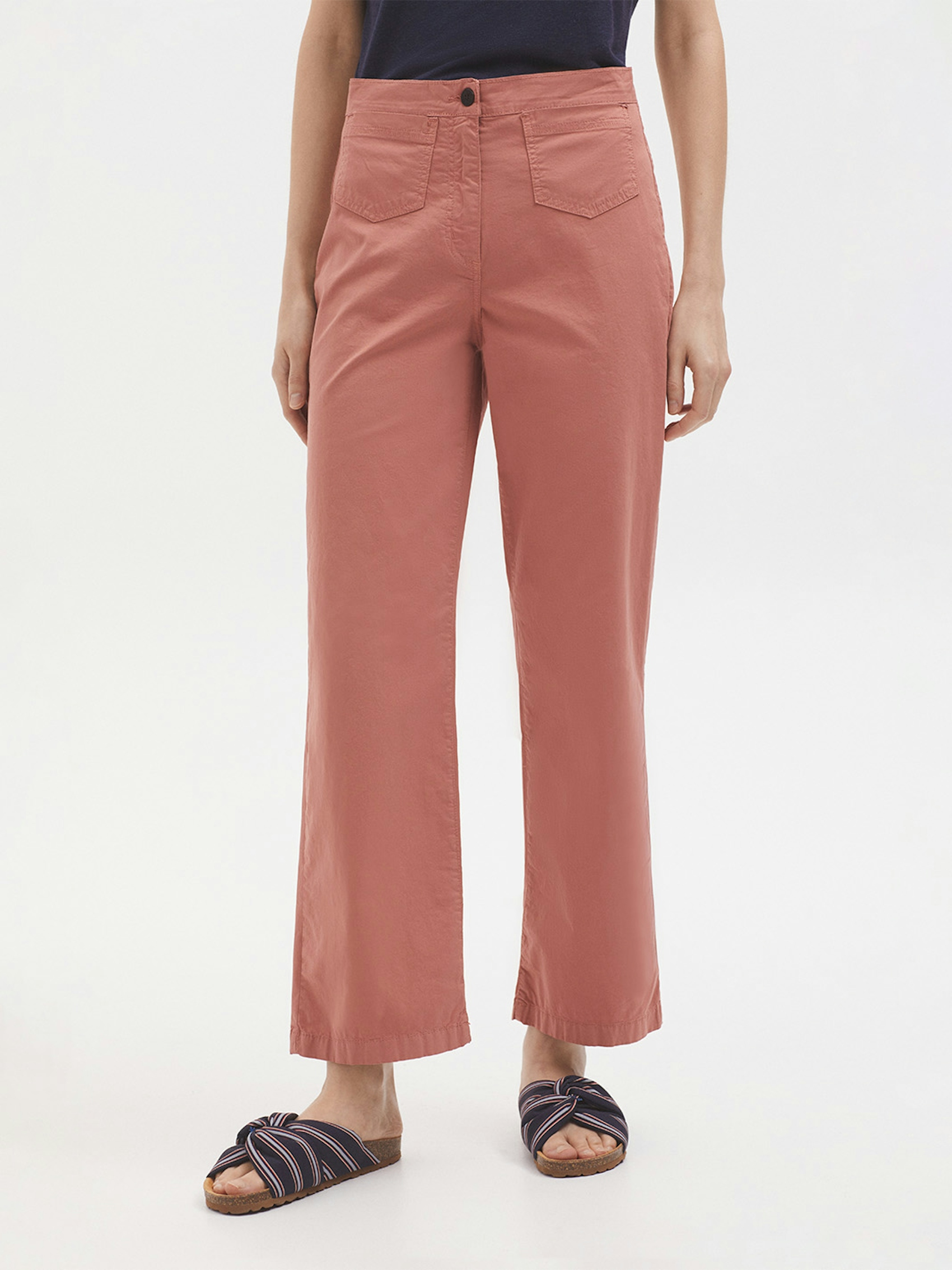 Pantaloni tasche satin
