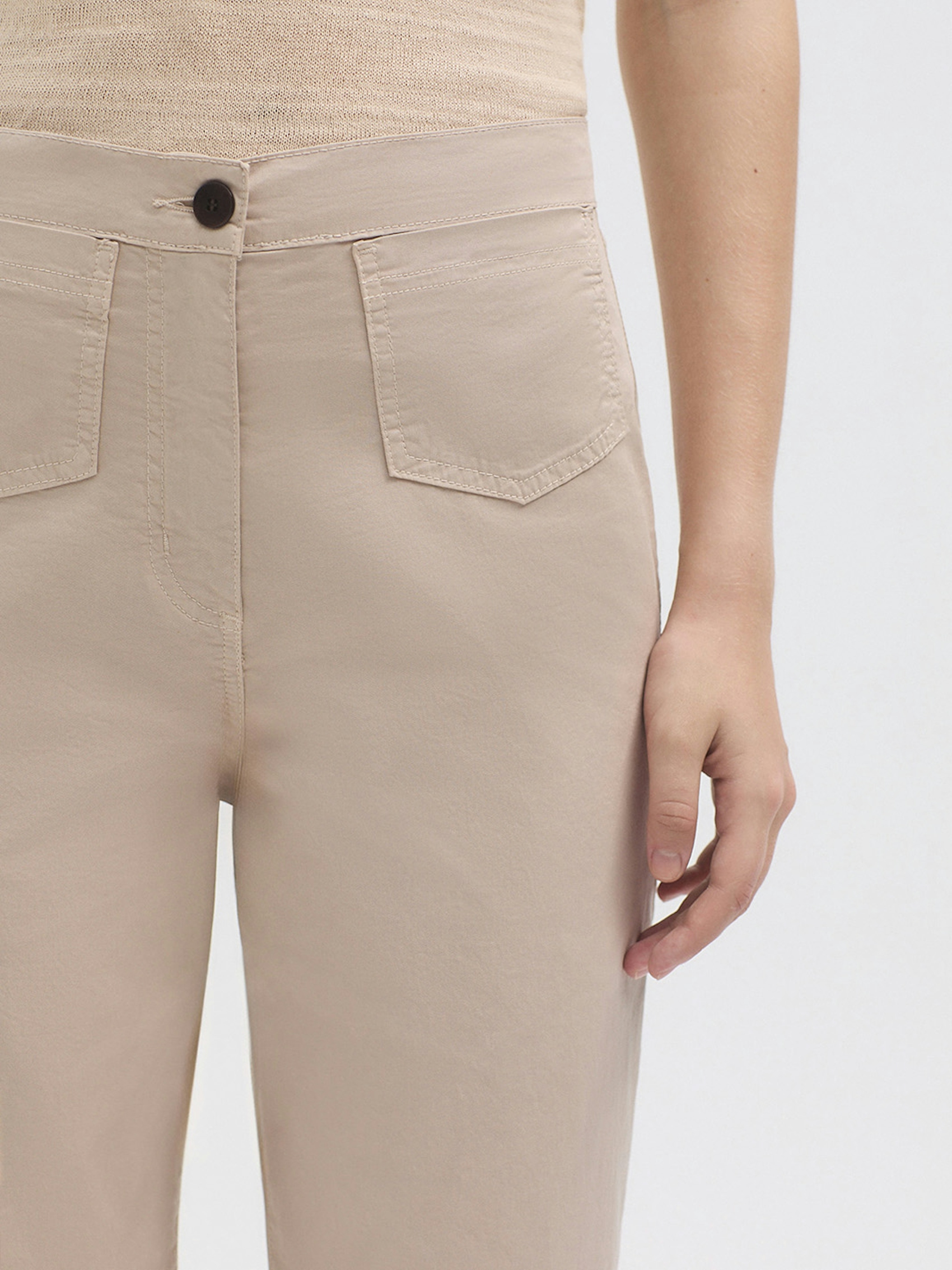 Pantaloni tasche satin