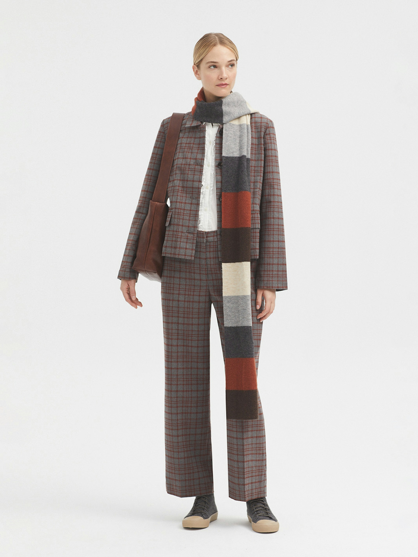 Pantalon à carreaux mélange