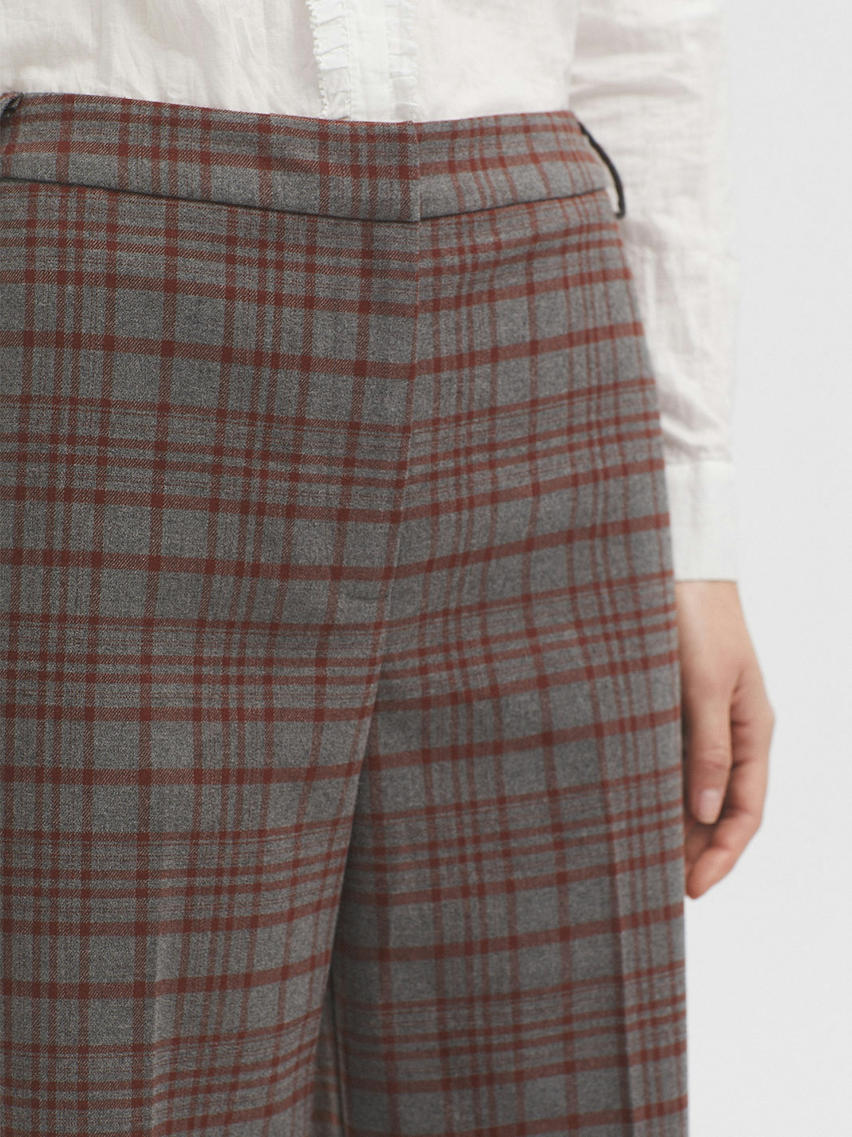 Pantalon à carreaux mélange