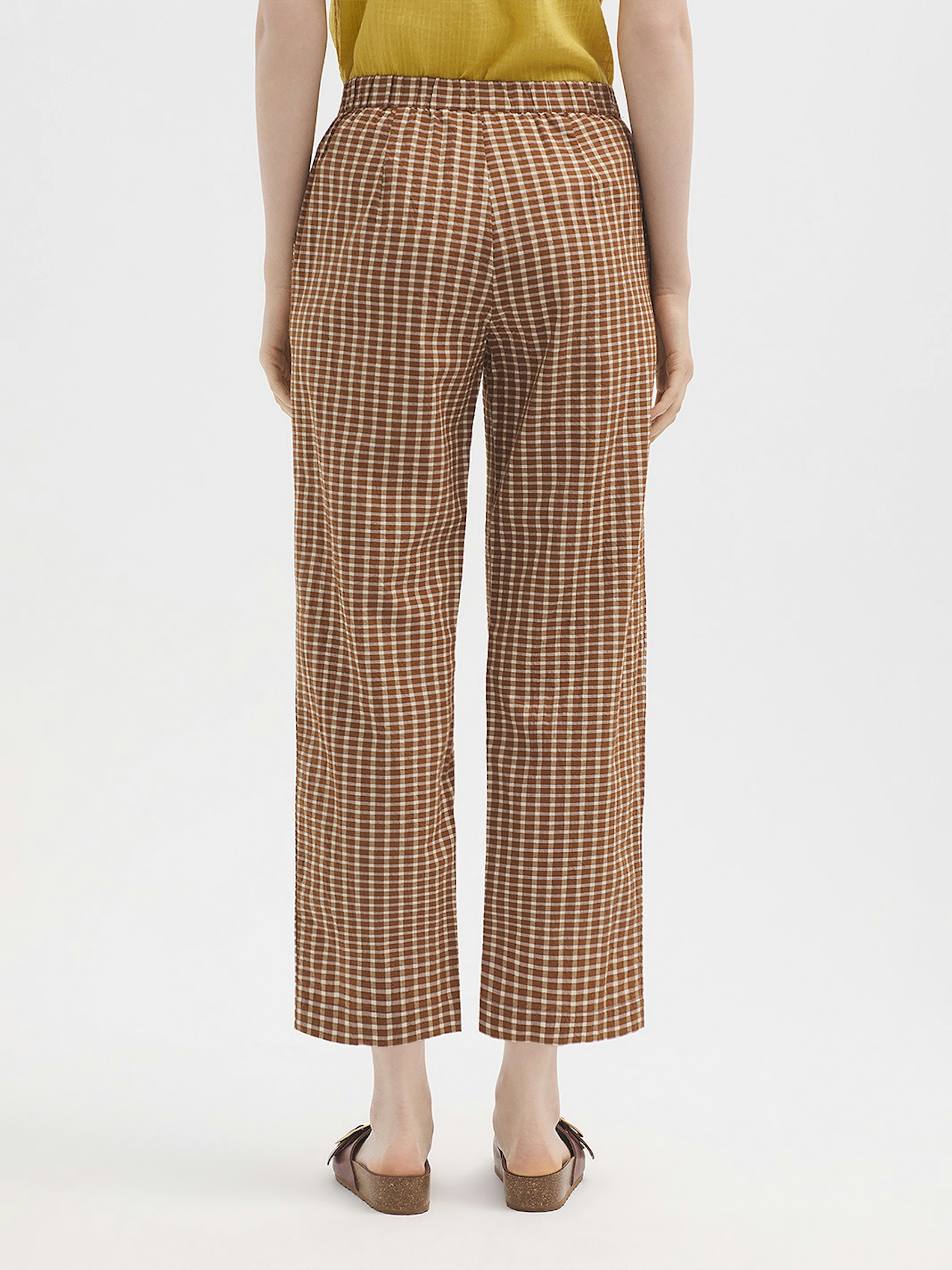 Pantalón cuadros seersucker