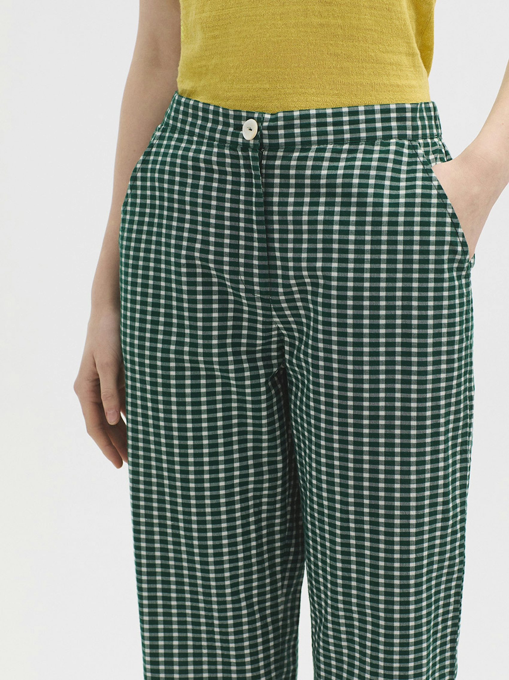 Pantalón cuadros seersucker