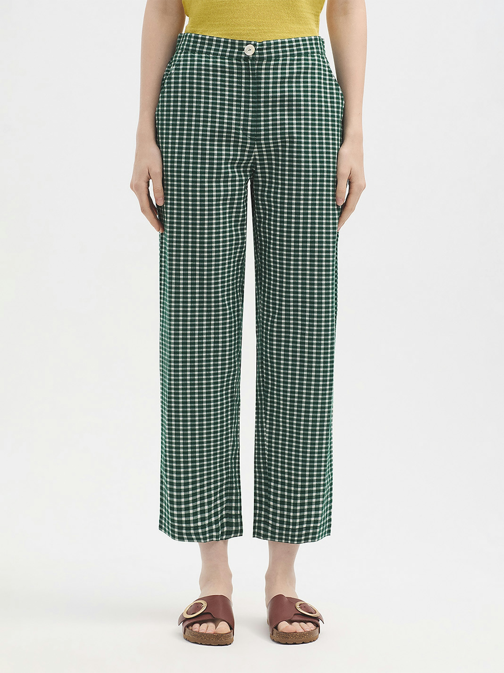 Pantalón cuadros seersucker
