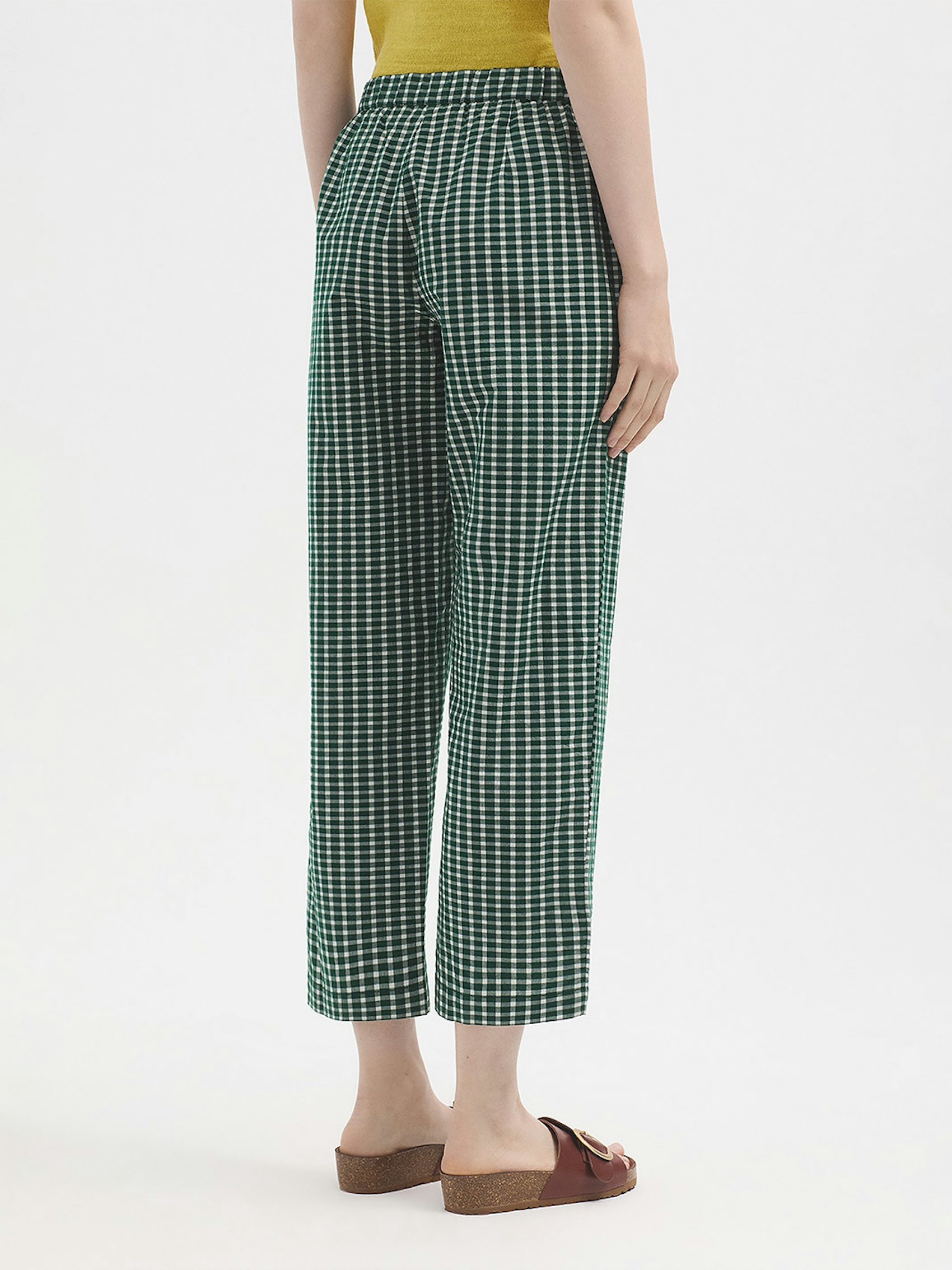 Pantalón cuadros seersucker