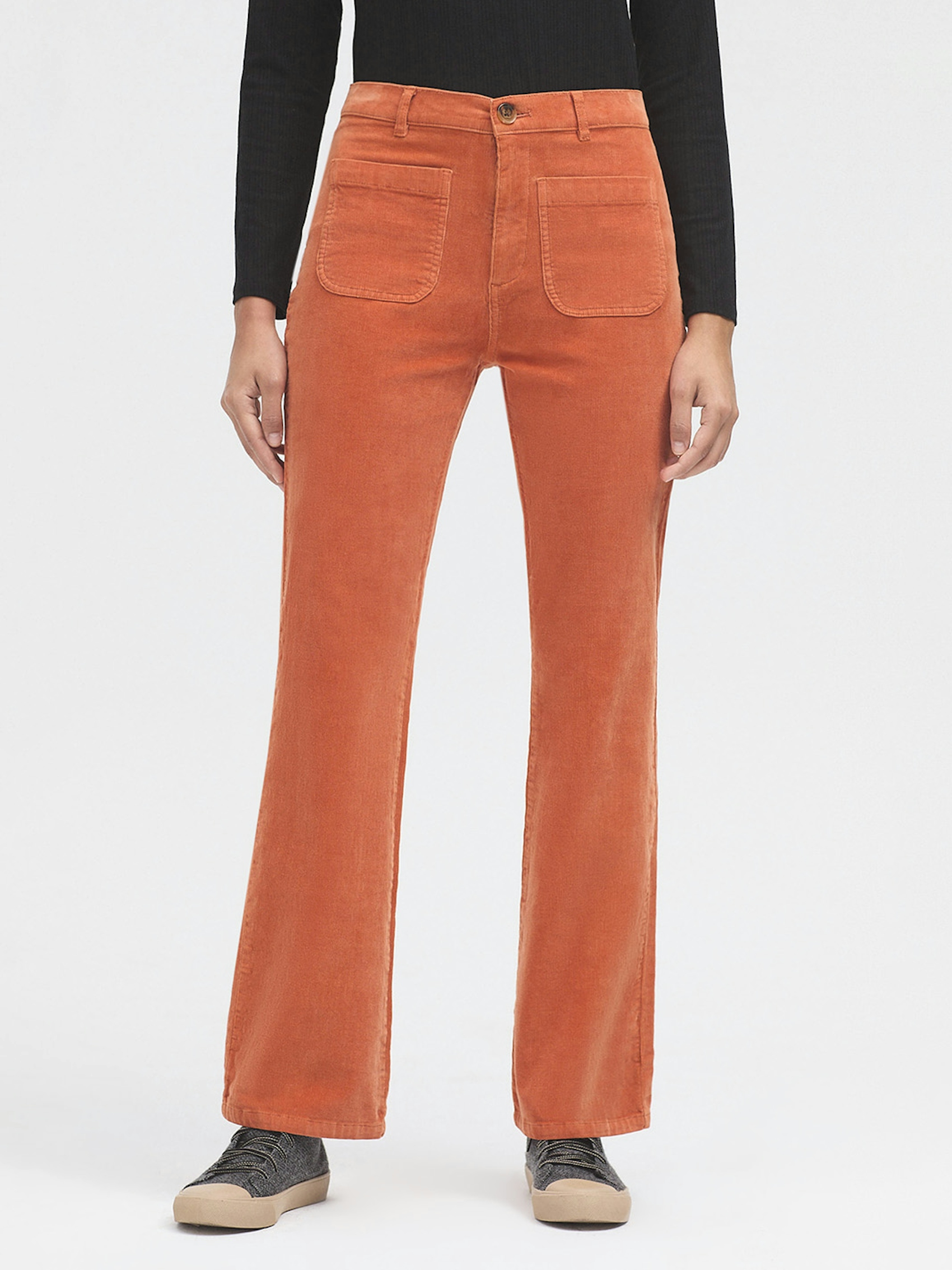 Pantalon flare micro-velours 0