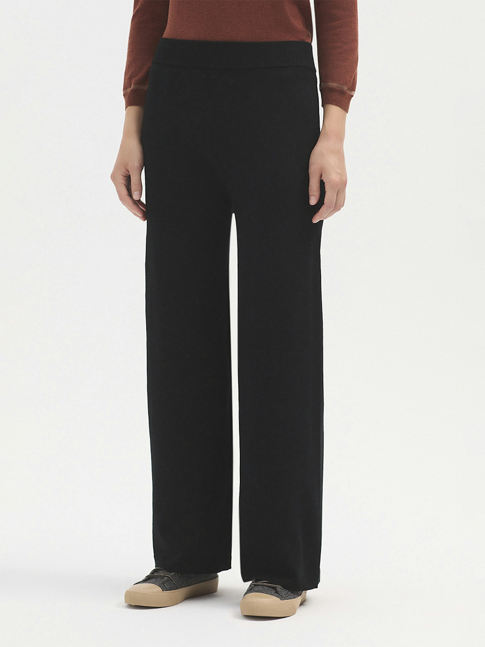 Viscose flared trousers