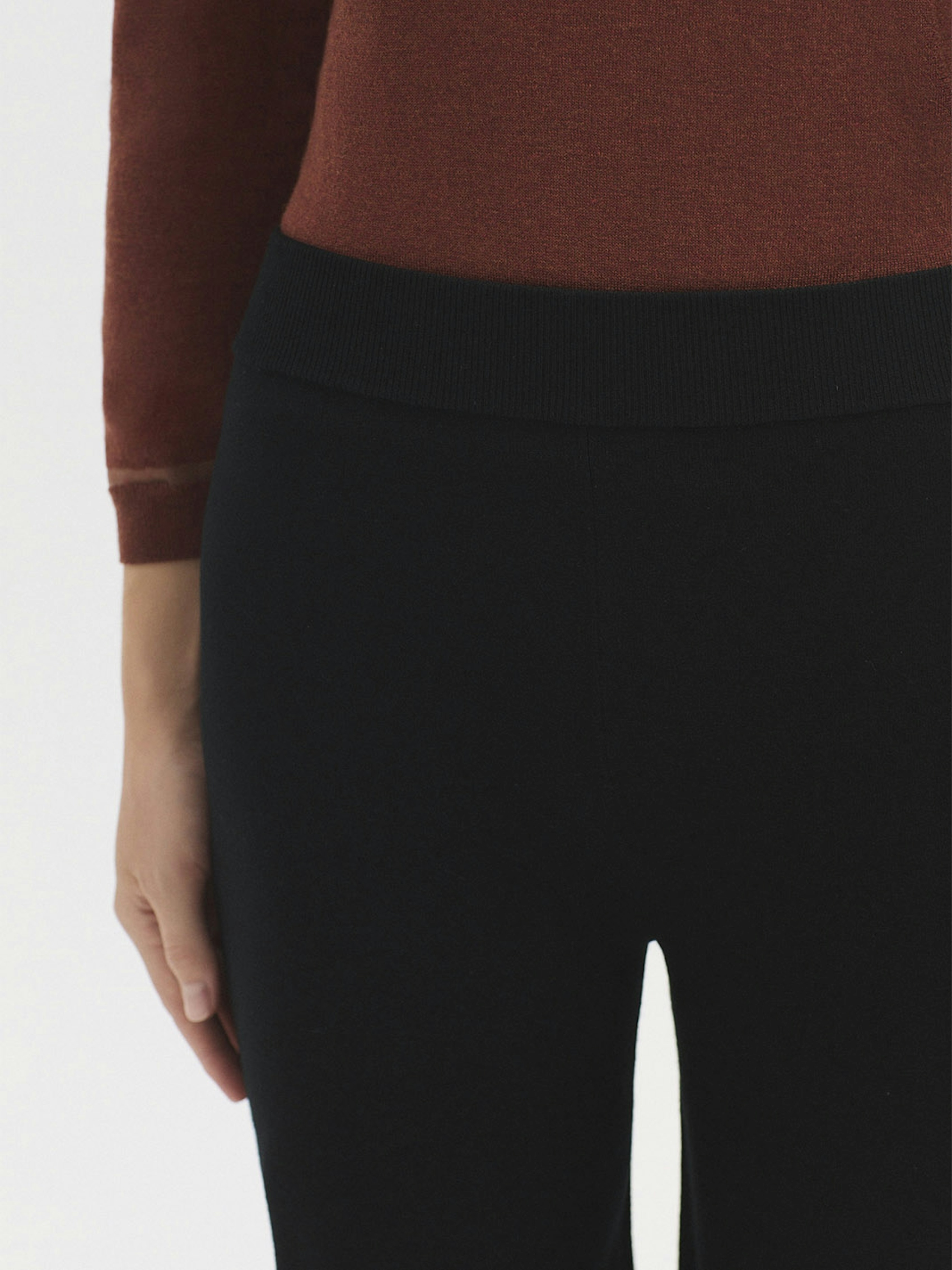 Viscose flared trousers