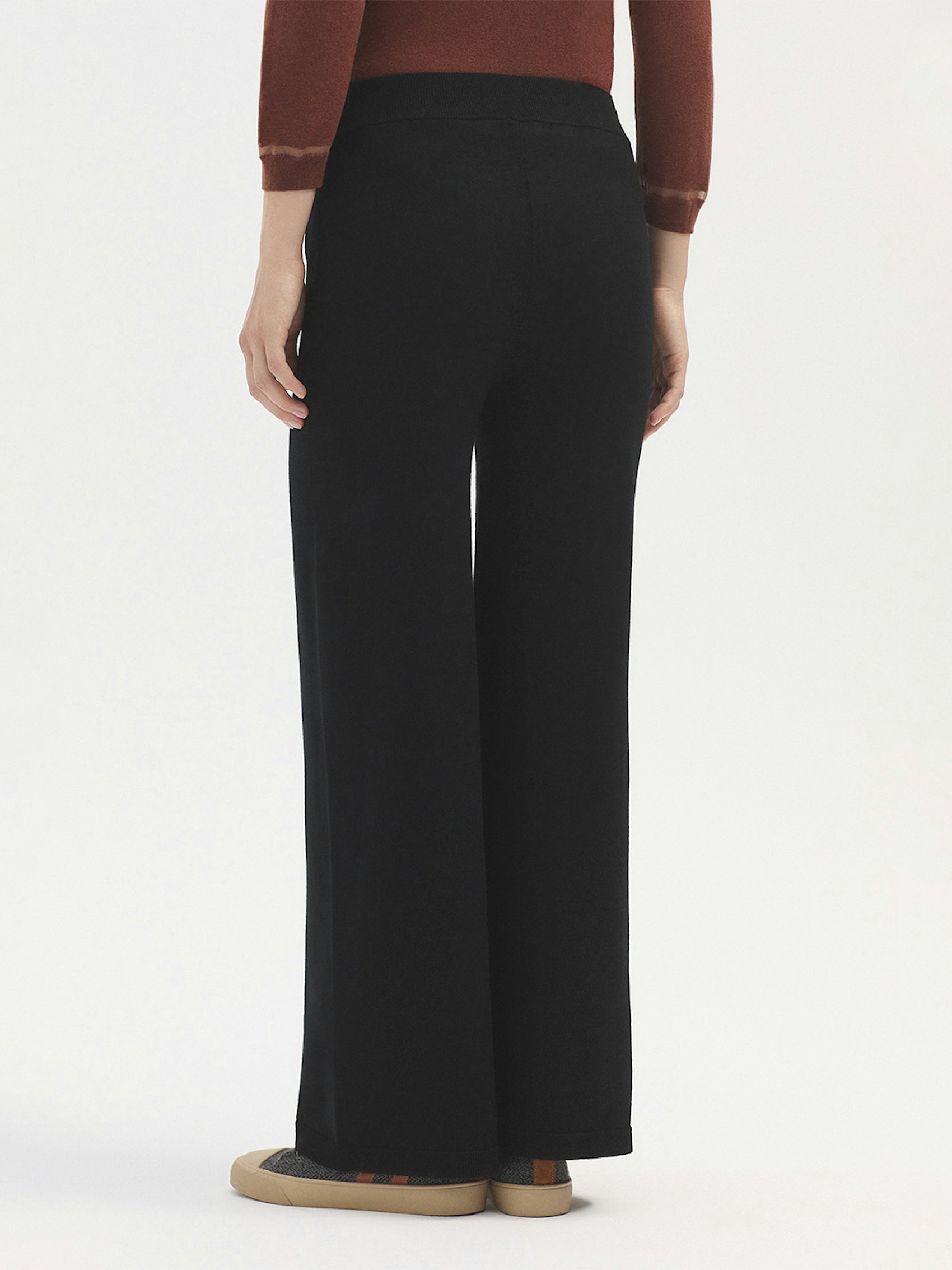 Viscose flared trousers