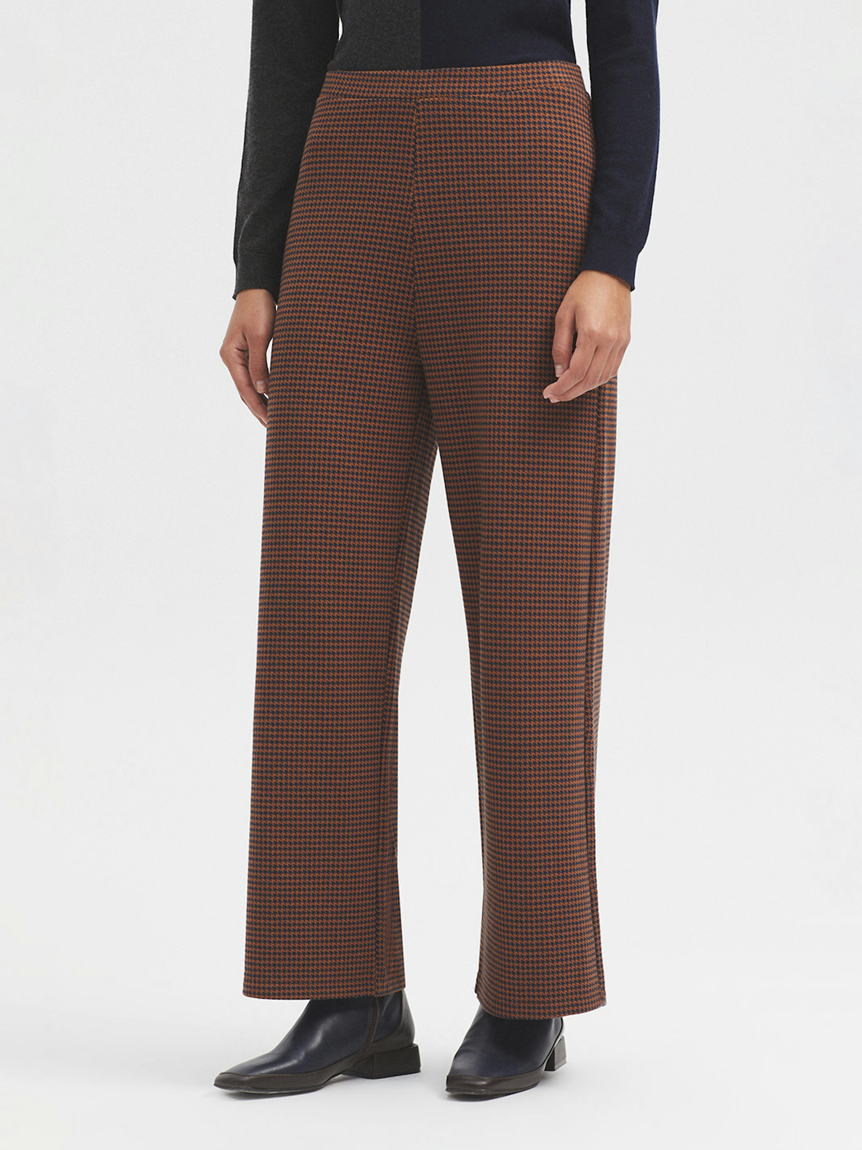 Herringbone jacquard trousers
