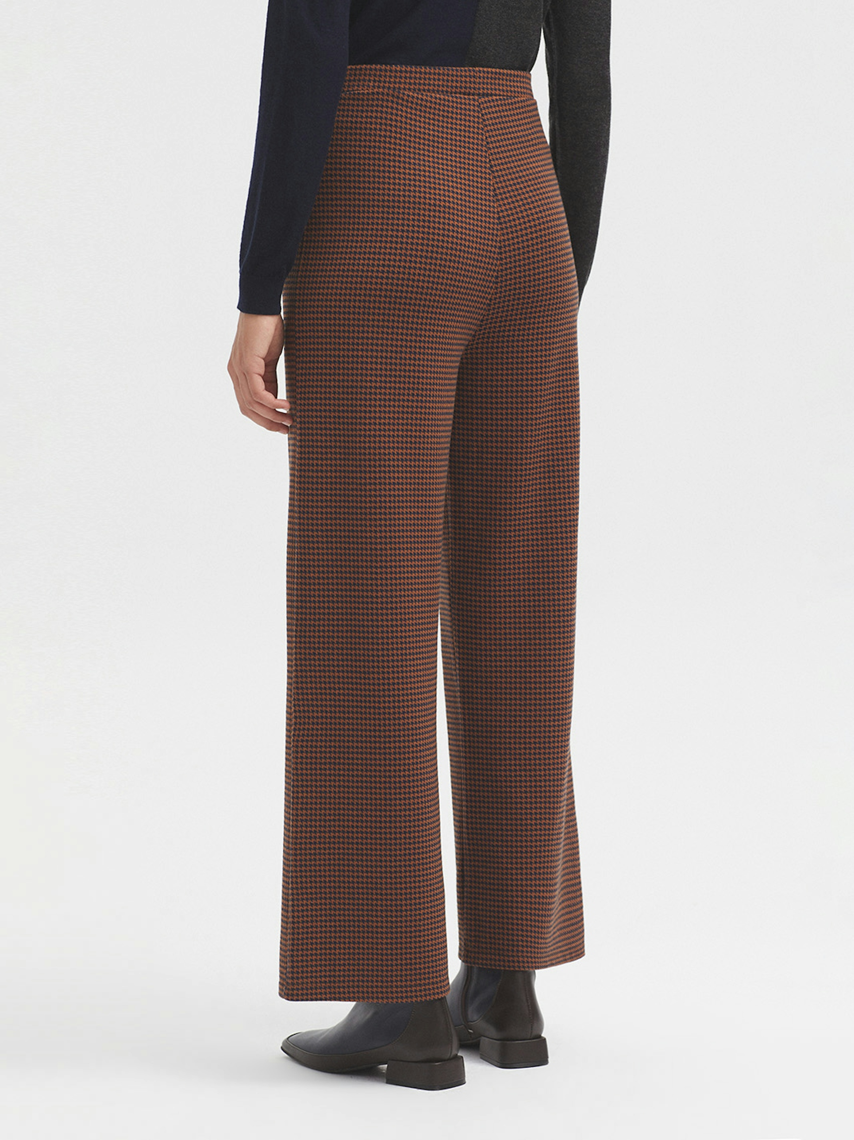Herringbone jacquard trousers