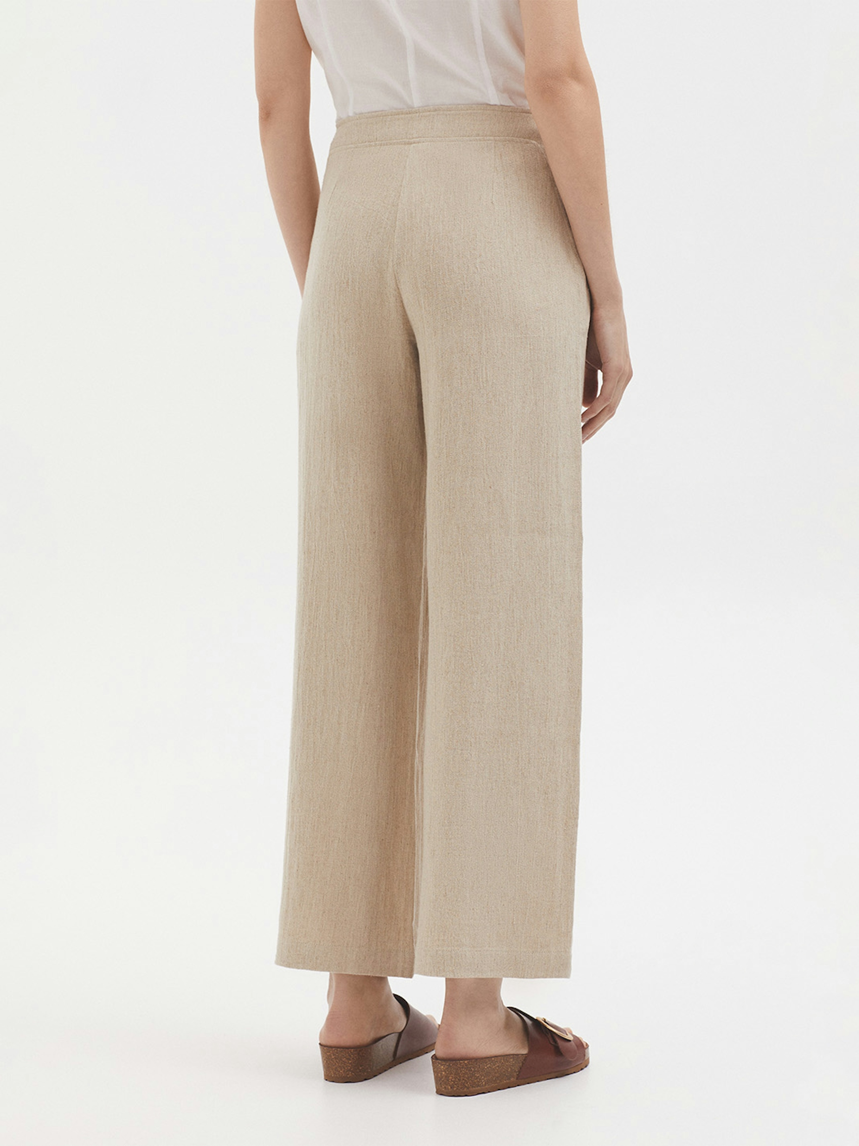Natural linen trousers 3
