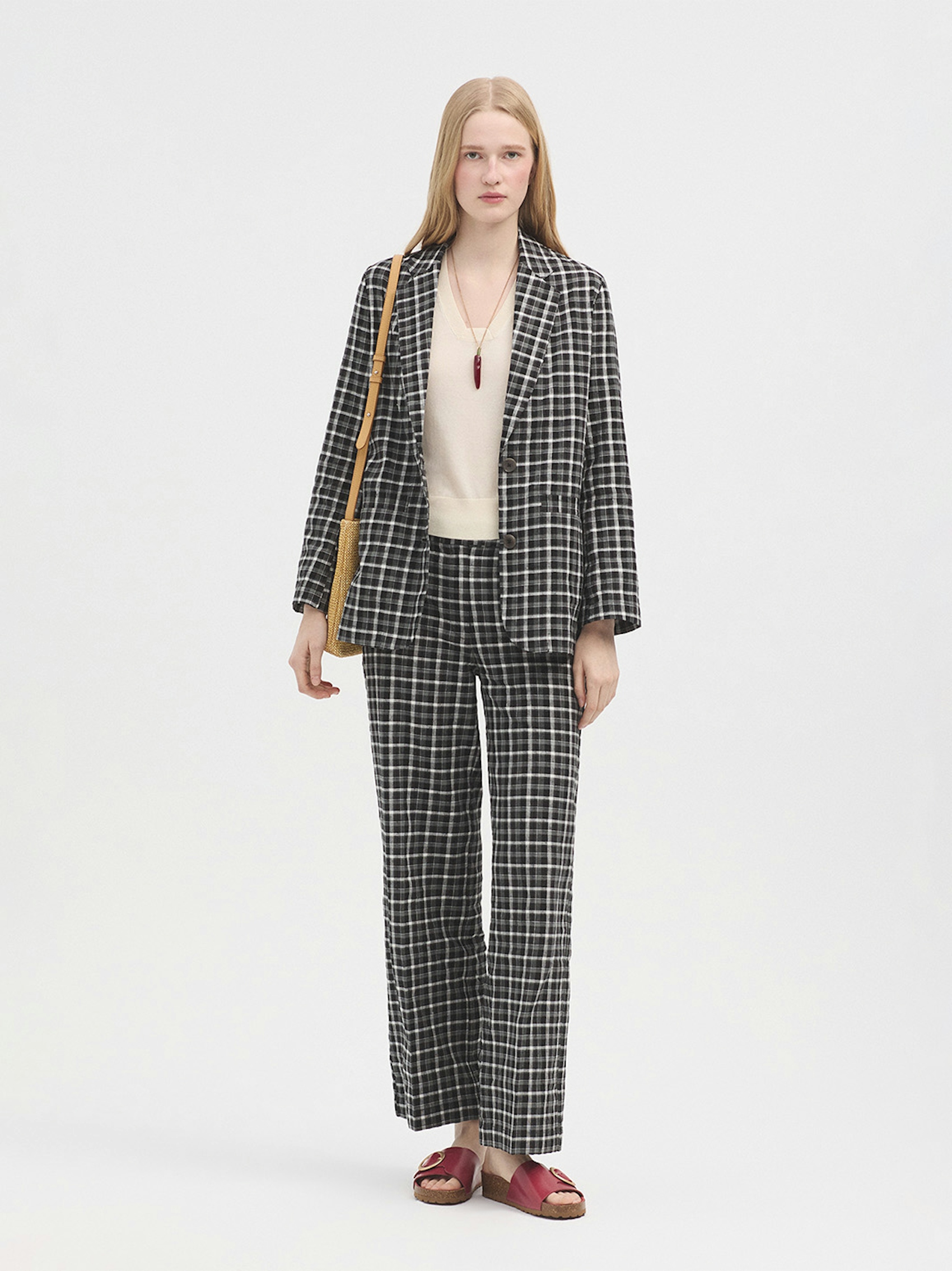 Linen maxi trousers