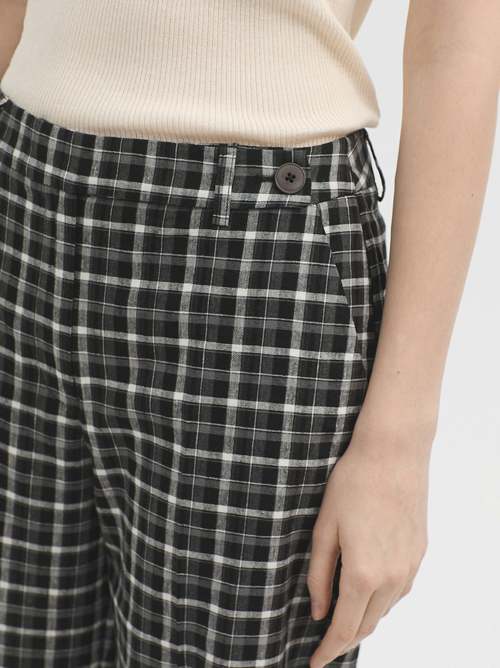 Linen maxi trousers