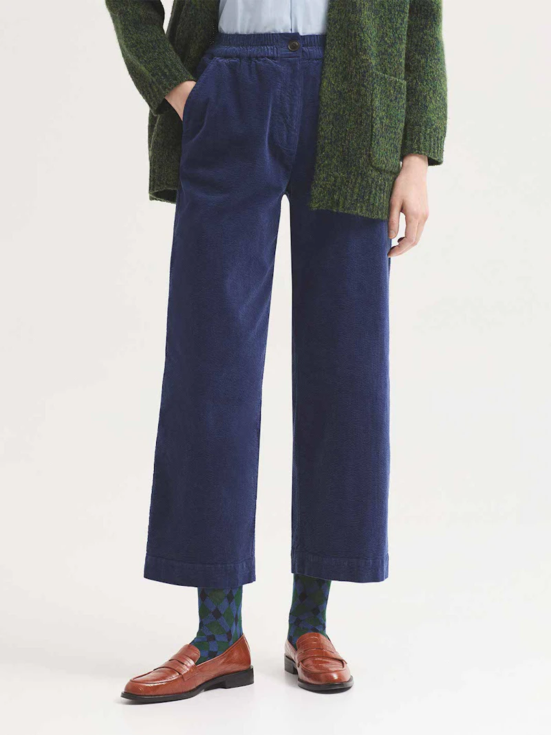 Pantalón pana cintura elástica