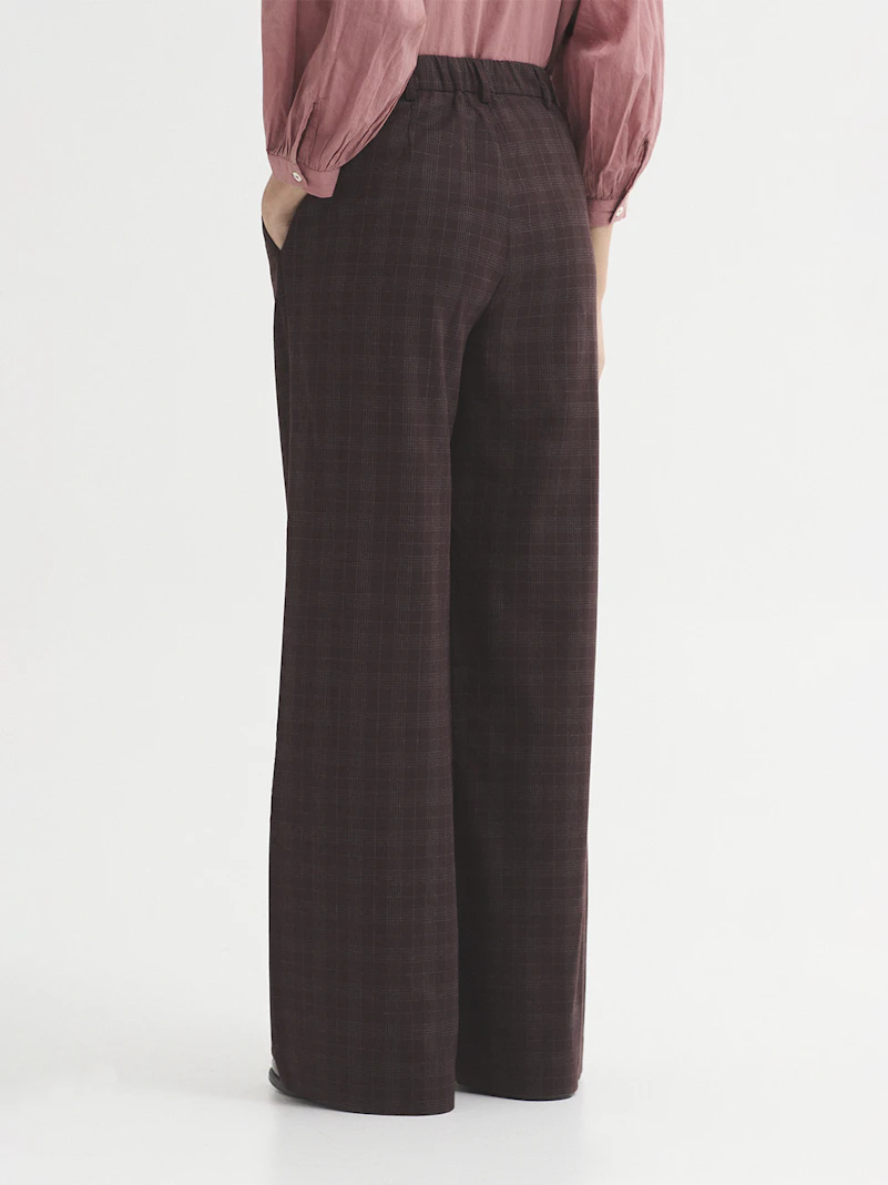 Pantalon pinces carreaux