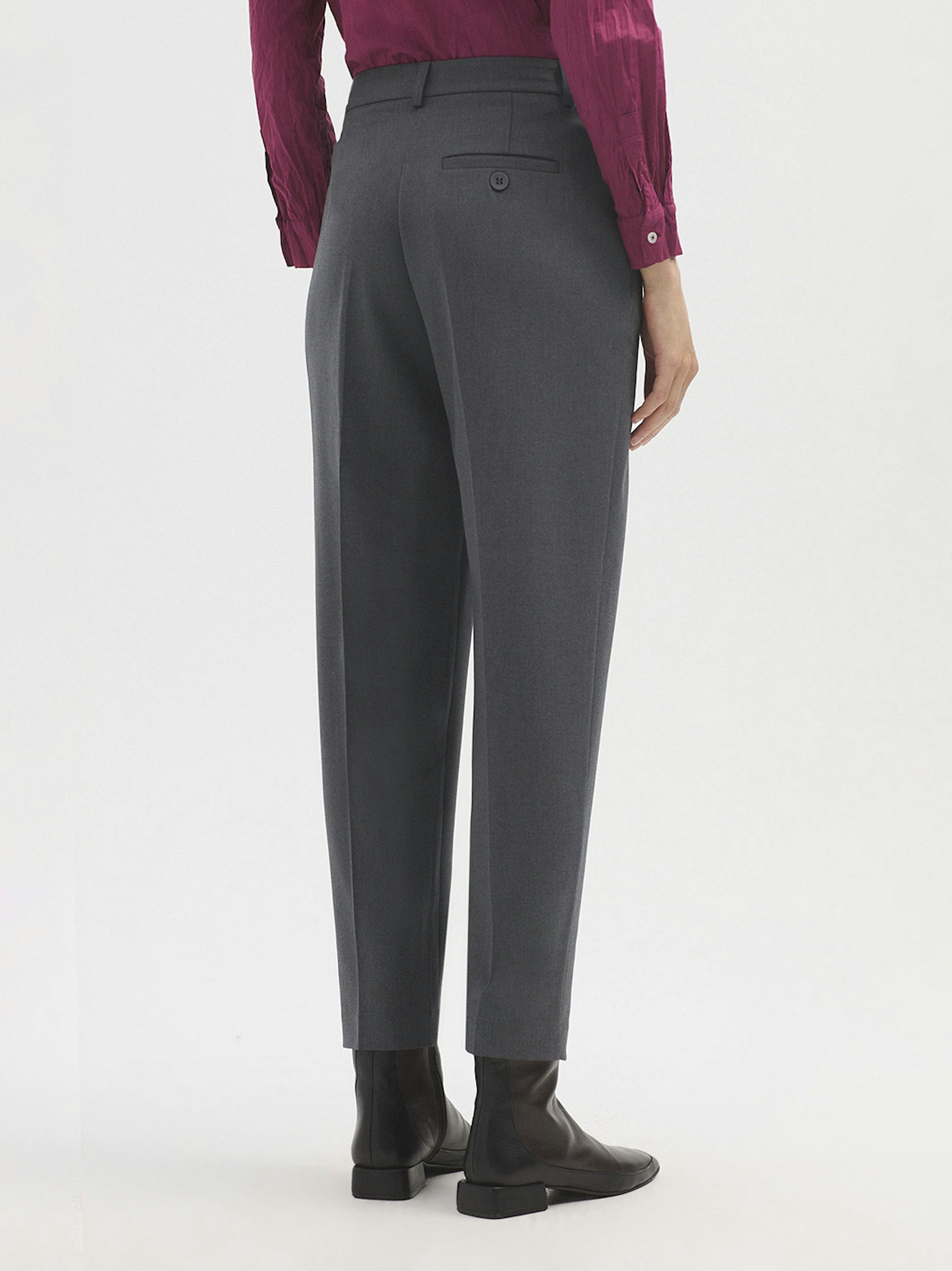 Pantalón pinzas lana fría