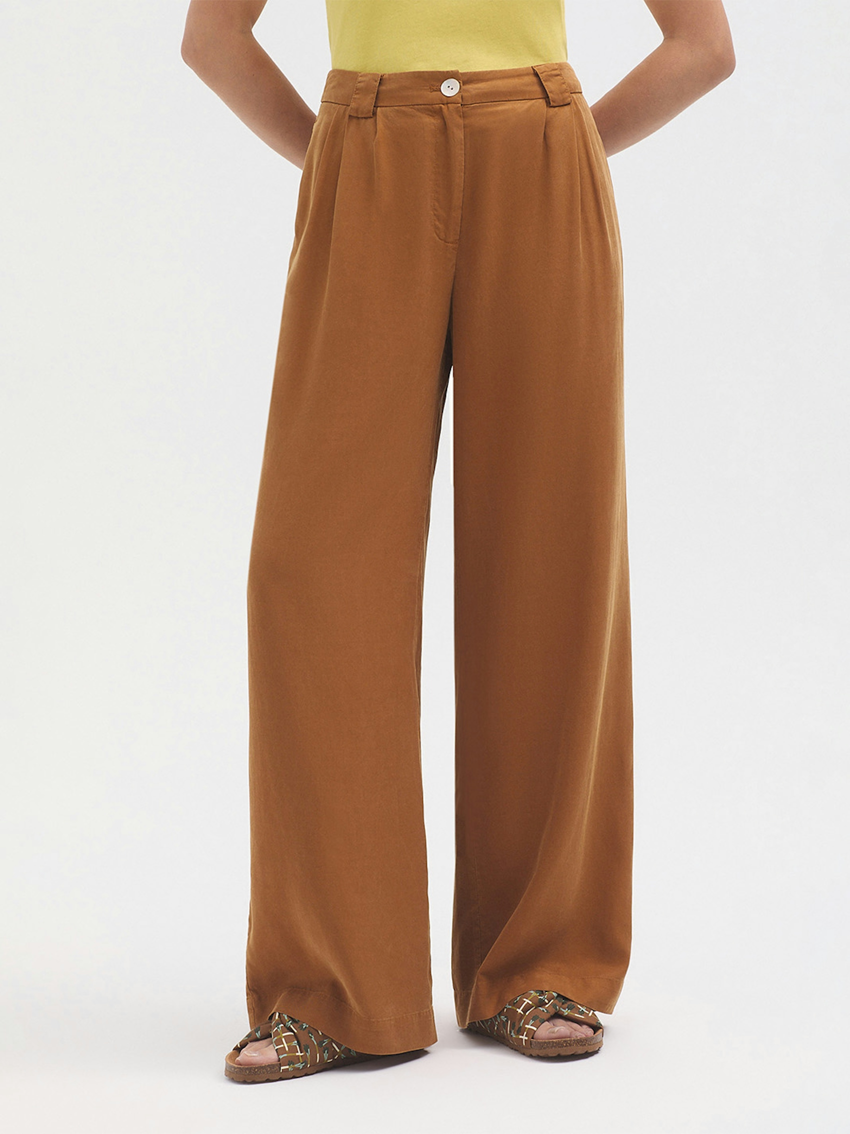 Pantalon pinces tencel