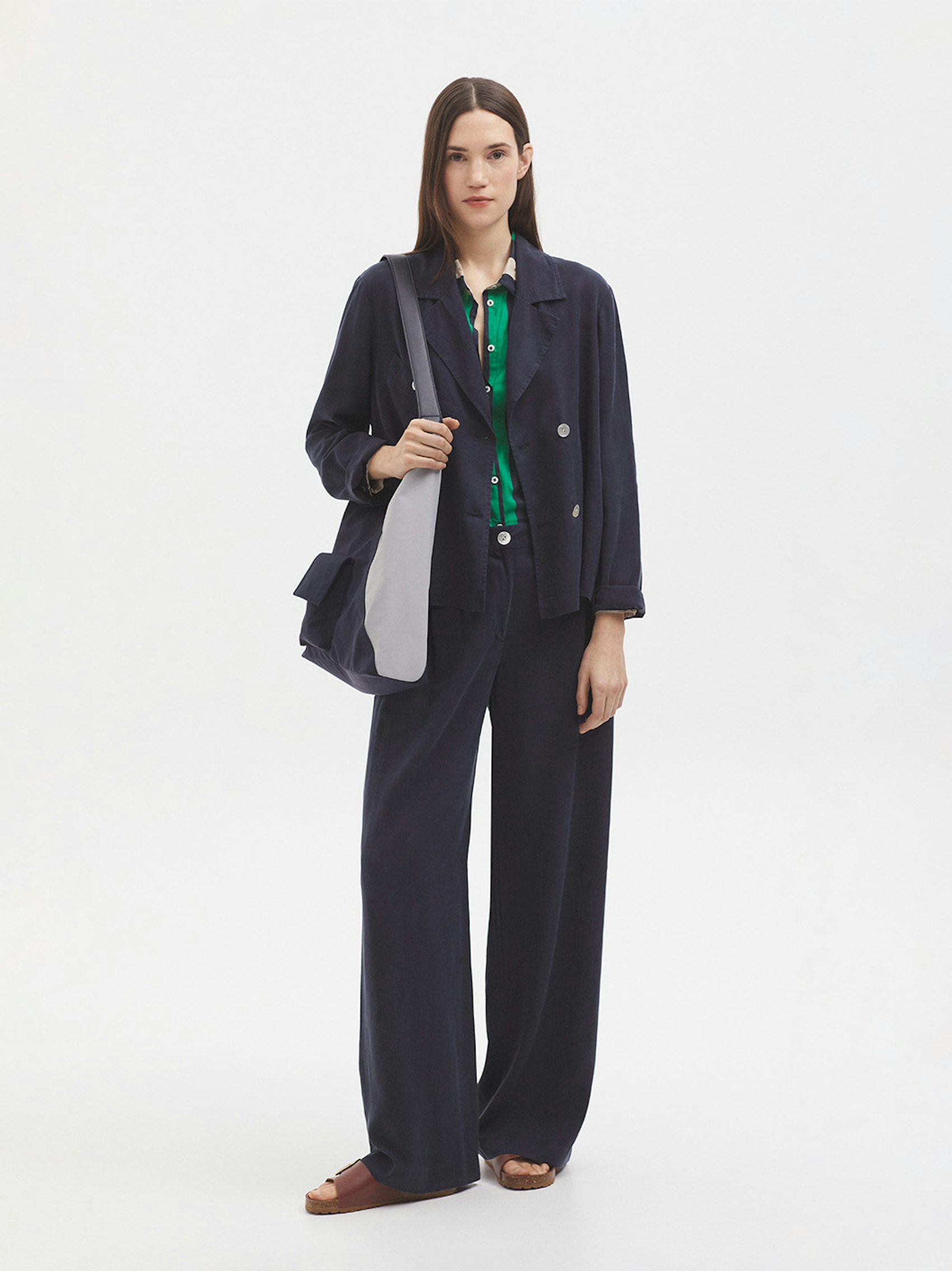 Pantalon pinces tencel