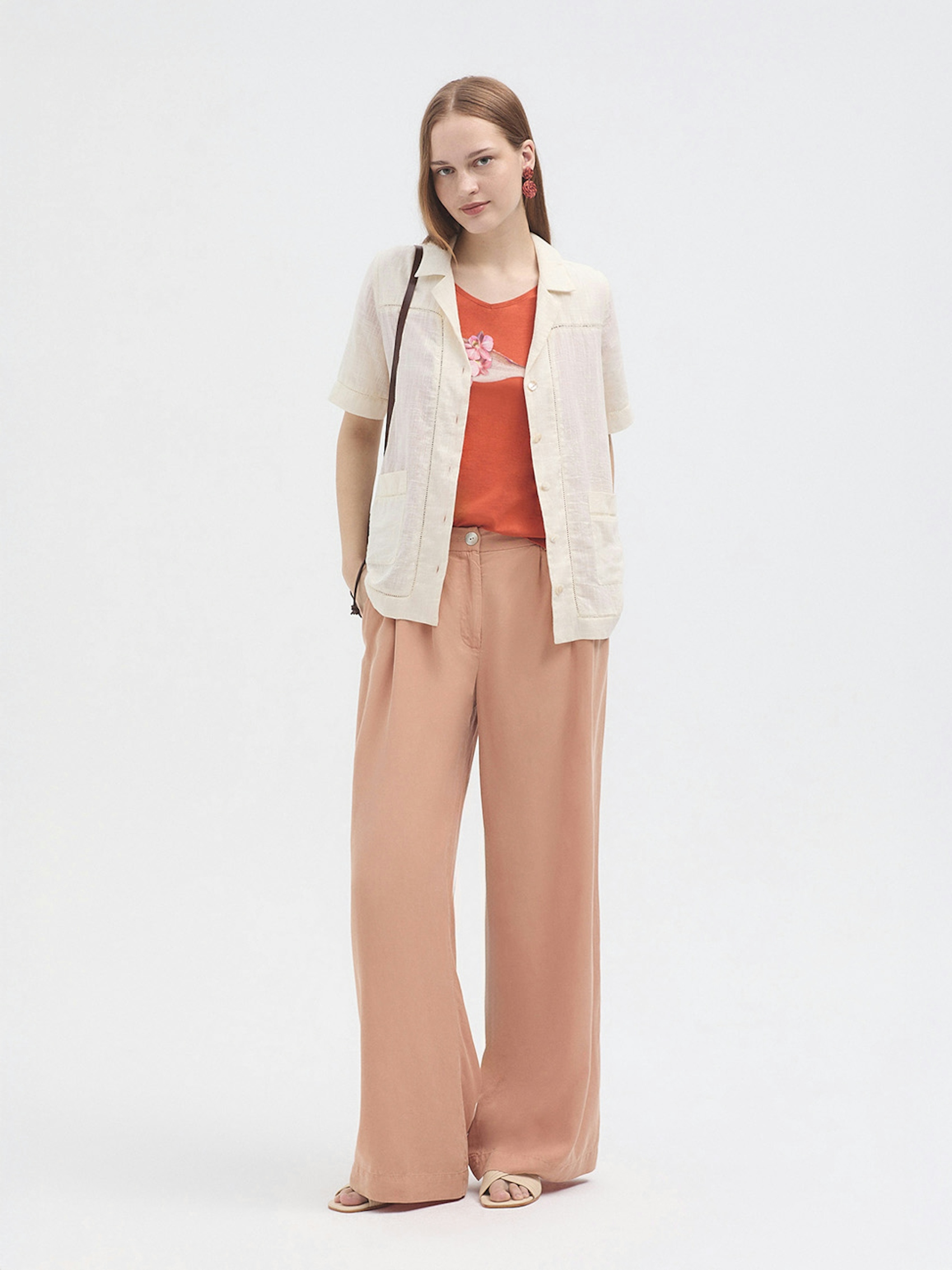 Darted Tencel trousers