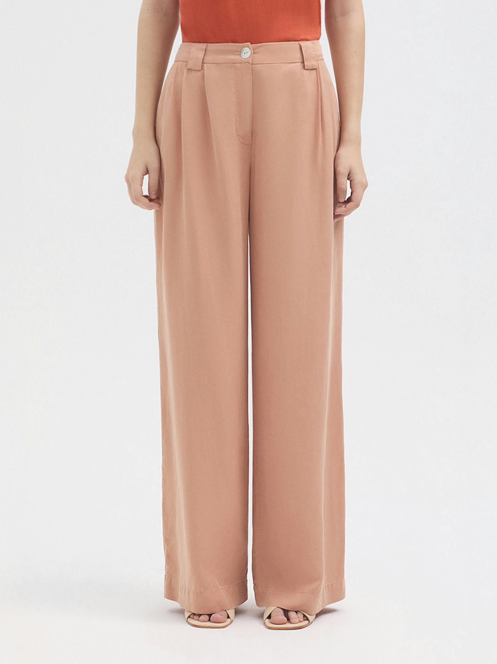 Darted Tencel trousers