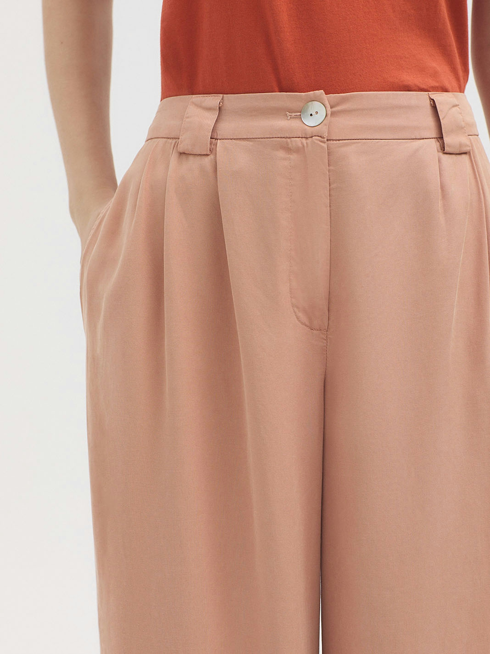 Pantalon pinces tencel
