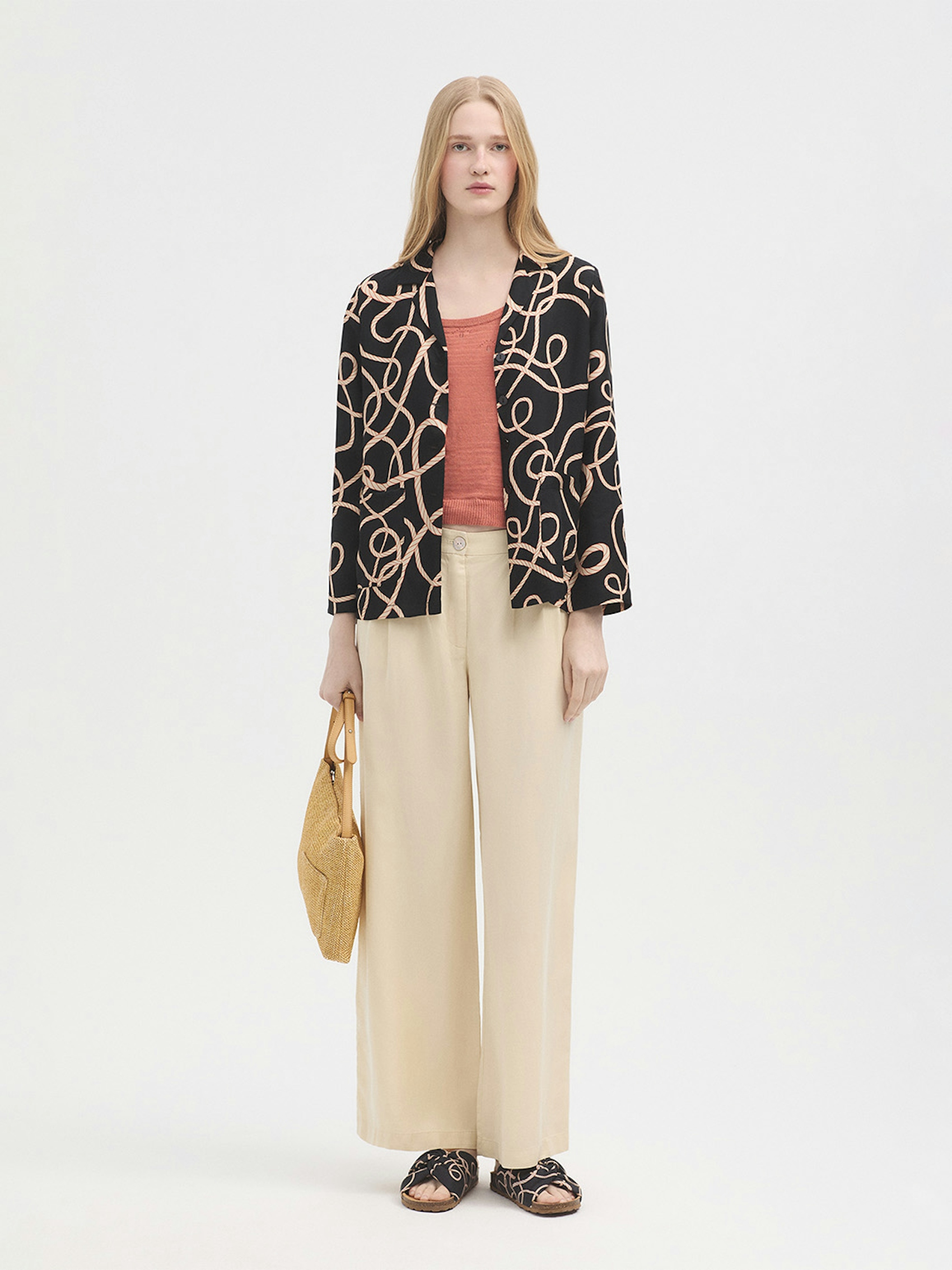 Pantalon pinces tencel